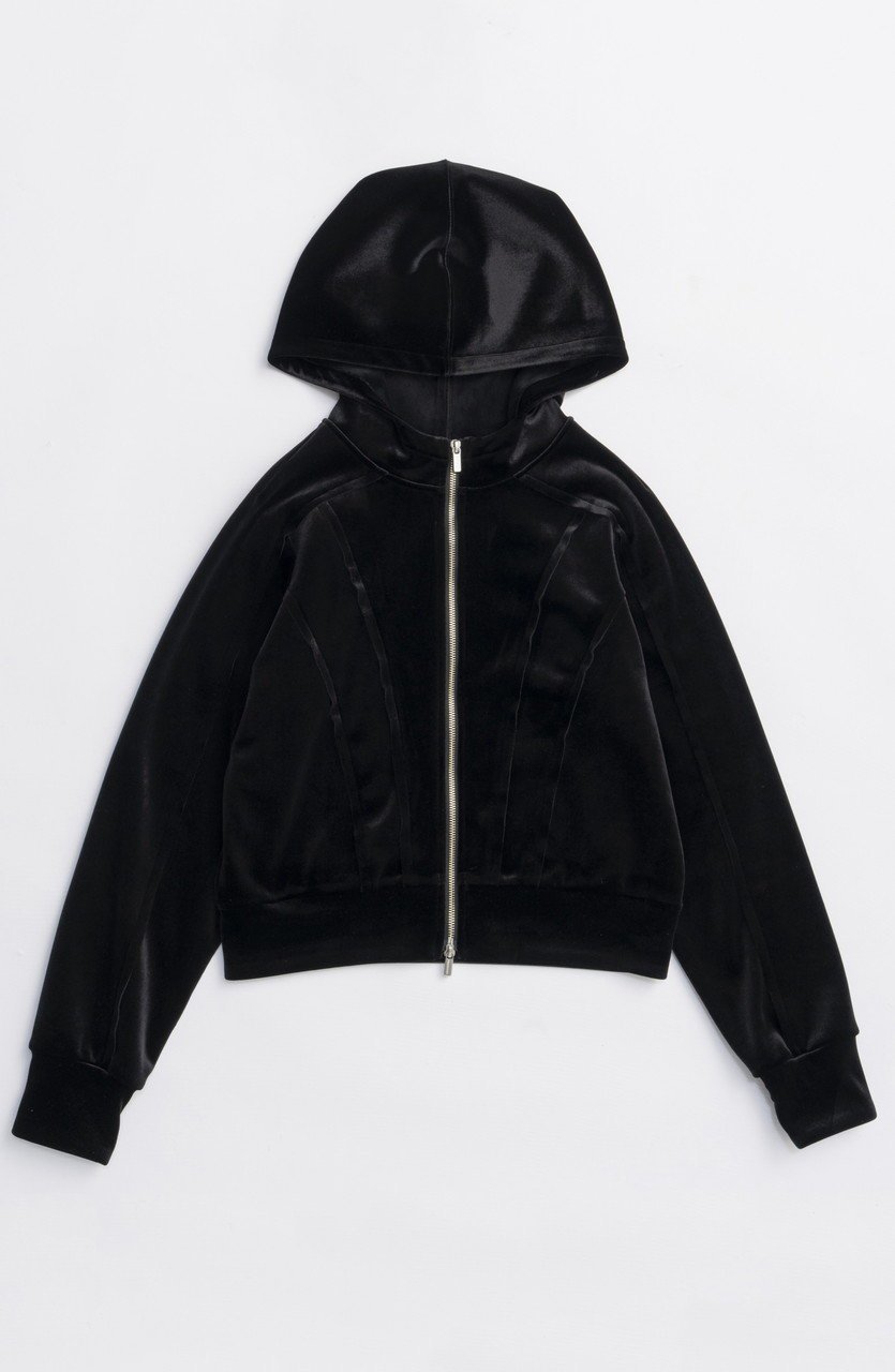 【メゾンスペシャル/MAISON SPECIAL】のVelor Cardboard Hoodie/ベロアダンボールフーディ インテリア・キッズ・メンズ・レディースファッション・服の通販 founy(ファニー) 　ファッション　Fashion　レディースファッション　Fashion for Women　トップス・カットソー　Cut & Sew Tops　シャツ・ブラウス・オフィスカジュアル　Elegant Blouses & Button-Ups　レディースパーカー・カジュアルフーディー　Casual Hoodies & Sweatshirts　ロングTシャツ・Tシャツ　Longline T-Shirts & Tees　スウェット・クルーネックトップス　Sweatshirts & Crewnecks / Relaxed Fit Sweat Tops　カットソー・ベーシックTシャツ　Cut-and-Sewn Tops / Stretch Tees & Basics　ベロアトップス　Velour Tops / Velvet-Look Items　2025年　2025　2025-2026秋冬・A/W　Autumn/Winter 2025–26 AW25–26　ストレッチ　Stretch, Stretchy Fabric　パーカー　Hoodie, Parka　ベロア　Velour, Soft Velvet　ボンディング　Bonding, Bonded Fabric　リュクス　Luxury, Elegant, High-End, Chic　リラックス　Relax, Relaxed Fit　ロング　Long, Long-Length　エレガント 上品　Elegant　A/W・秋冬　Autumn/Winter　防寒　Cold Protection, Winter-Ready　BLK(ブラック)|ID: prp329100004626362 ipo3291000000033244355
