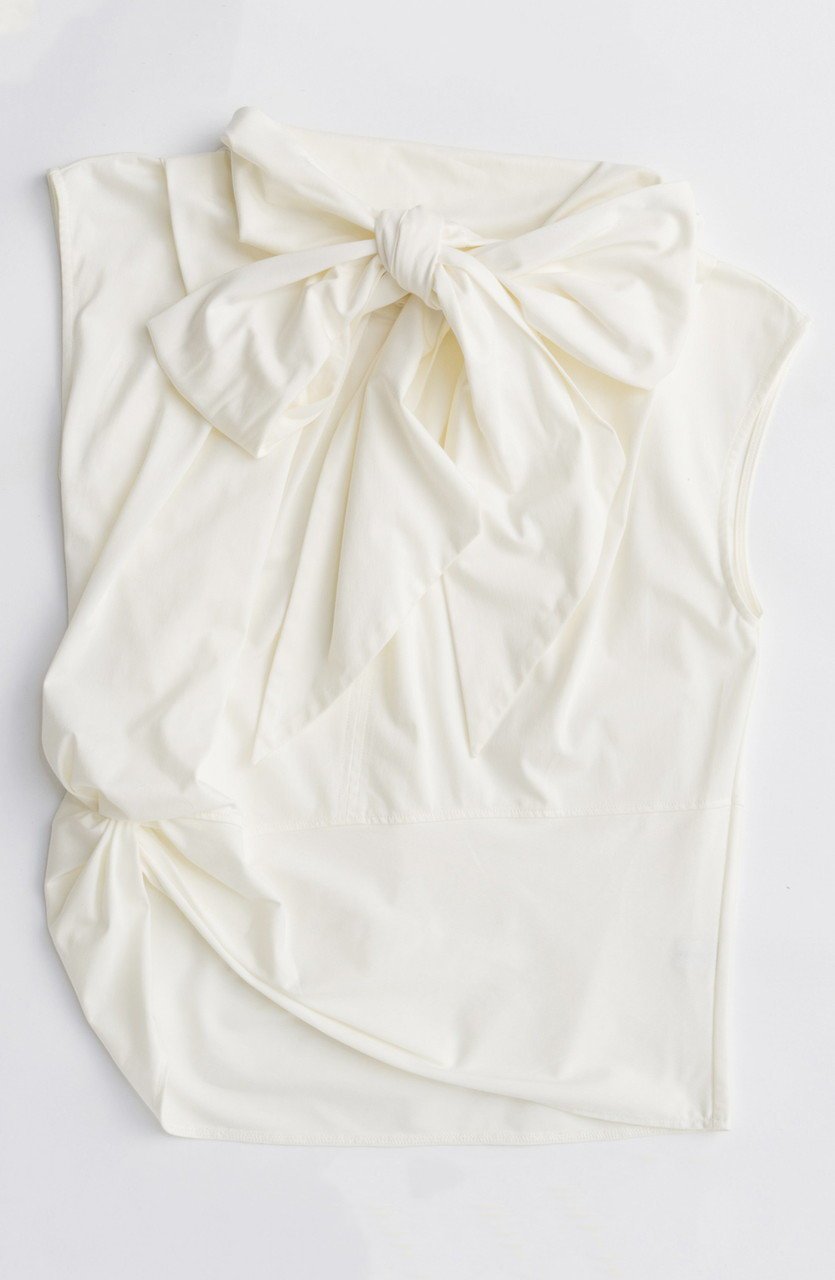 【メゾンスペシャル/MAISON SPECIAL】の2way Bow Tie Tops/2WAYボウタイトップス インテリア・キッズ・メンズ・レディースファッション・服の通販 founy(ファニー) 　ファッション　Fashion　レディースファッション　Fashion for Women　トップス・カットソー　Cut & Sew Tops　シャツ・ブラウス・オフィスカジュアル　Elegant Blouses & Button-Ups　ロングTシャツ・Tシャツ　Longline T-Shirts & Tees　カットソー・ベーシックTシャツ　Cut-and-Sewn Tops / Stretch Tees & Basics　コンパクト　Compact, Small Size　スリーブ　Sleeve, Long Sleeve / Short Sleeve　ドレープ　Drape, Draping Fabric　ハイネック　High Neck, Mock Neck　ロング　Long, Long-Length　WHT(ホワイト)|ID: prp329100004626363 ipo3291000000033244377