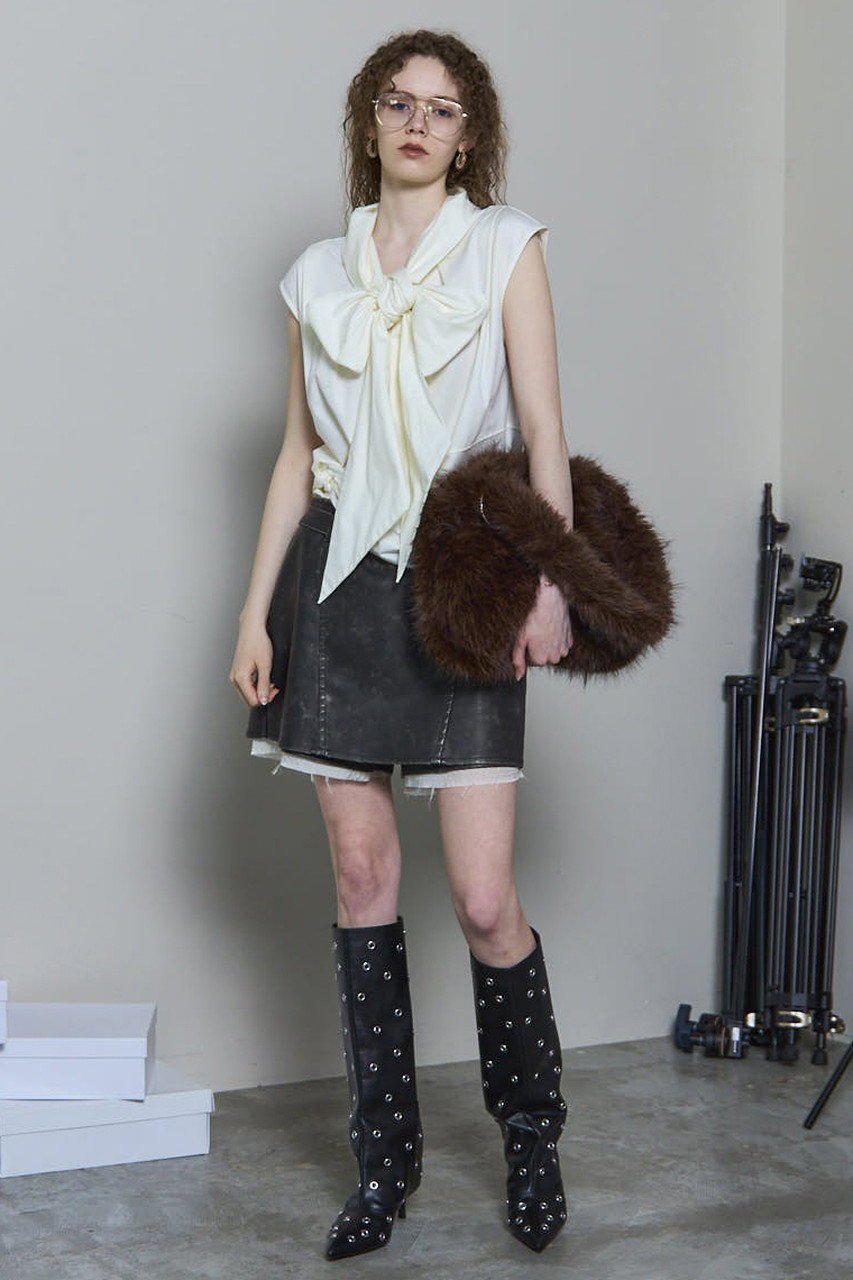 【メゾンスペシャル/MAISON SPECIAL】の2way Bow Tie Tops/2WAYボウタイトップス 人気、トレンドファッション・服の通販 founy(ファニー) 　ファッション　Fashion　レディースファッション　Fashion for Women　トップス・カットソー　Cut & Sew Tops　シャツ・ブラウス・オフィスカジュアル　Elegant Blouses & Button-Ups　ロングTシャツ・Tシャツ　Longline T-Shirts & Tees　カットソー・ベーシックTシャツ　Cut-and-Sewn Tops / Stretch Tees & Basics　コンパクト　Compact, Small Size　スリーブ　Sleeve, Long Sleeve / Short Sleeve　ドレープ　Drape, Draping Fabric　ハイネック　High Neck, Mock Neck　ロング　Long, Long-Length　other-3|ID: prp329100004626363 ipo3291000000033244379