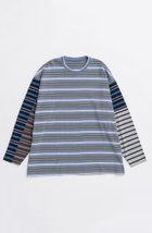 【メゾンスペシャル/MAISON SPECIAL】のMulti Stripe Long Sleeve T-shirt/マルチストライプロンTEE 人気、トレンドファッション・服の通販 founy(ファニー) ファッション Fashion レディースファッション Fashion for Women トップス・カットソー Cut & Sew Tops シャツ・ブラウス・オフィスカジュアル Elegant Blouses & Button-Ups ロングTシャツ・Tシャツ Longline T-Shirts & Tees カットソー・ベーシックTシャツ Cut-and-Sewn Tops / Stretch Tees & Basics 2025年 2025 2025-2026秋冬・A/W Autumn/Winter 2025–26 AW25–26 カットソー Cut and Sewn Top シンプル Simple, Minimal スリーブ Sleeve, Long Sleeve / Short Sleeve ボトム Bottoms, Lower Wear ボーダー Border, Stripe ロング Long, Long-Length 再入荷 Restock / Back in Stock A/W・秋冬 Autumn/Winter thumbnail BLU(ブルー)|ID: prp329100004626366 ipo3291000000033244392