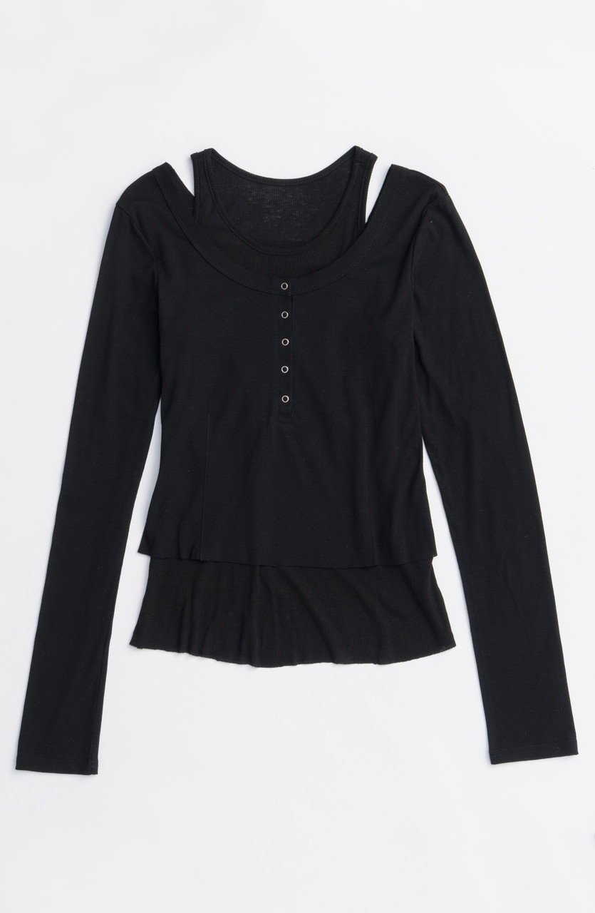 【メゾンスペシャル/MAISON SPECIAL】のLayered Henley Neck Tops/レイヤードヘンリーネックトップス 人気、トレンドファッション・服の通販 founy(ファニー) ファッション Fashion レディースファッション Fashion for Women トップス・カットソー Cut & Sew Tops シャツ・ブラウス・オフィスカジュアル Elegant Blouses & Button-Ups ロングTシャツ・Tシャツ Longline T-Shirts & Tees カットソー・ベーシックTシャツ Cut-and-Sewn Tops / Stretch Tees & Basics シンプル Simple, Minimal スリーブ Sleeve, Long Sleeve / Short Sleeve ロング Long, Long-Length other-1|ID: prp329100004626369 ipo3291000000033244409