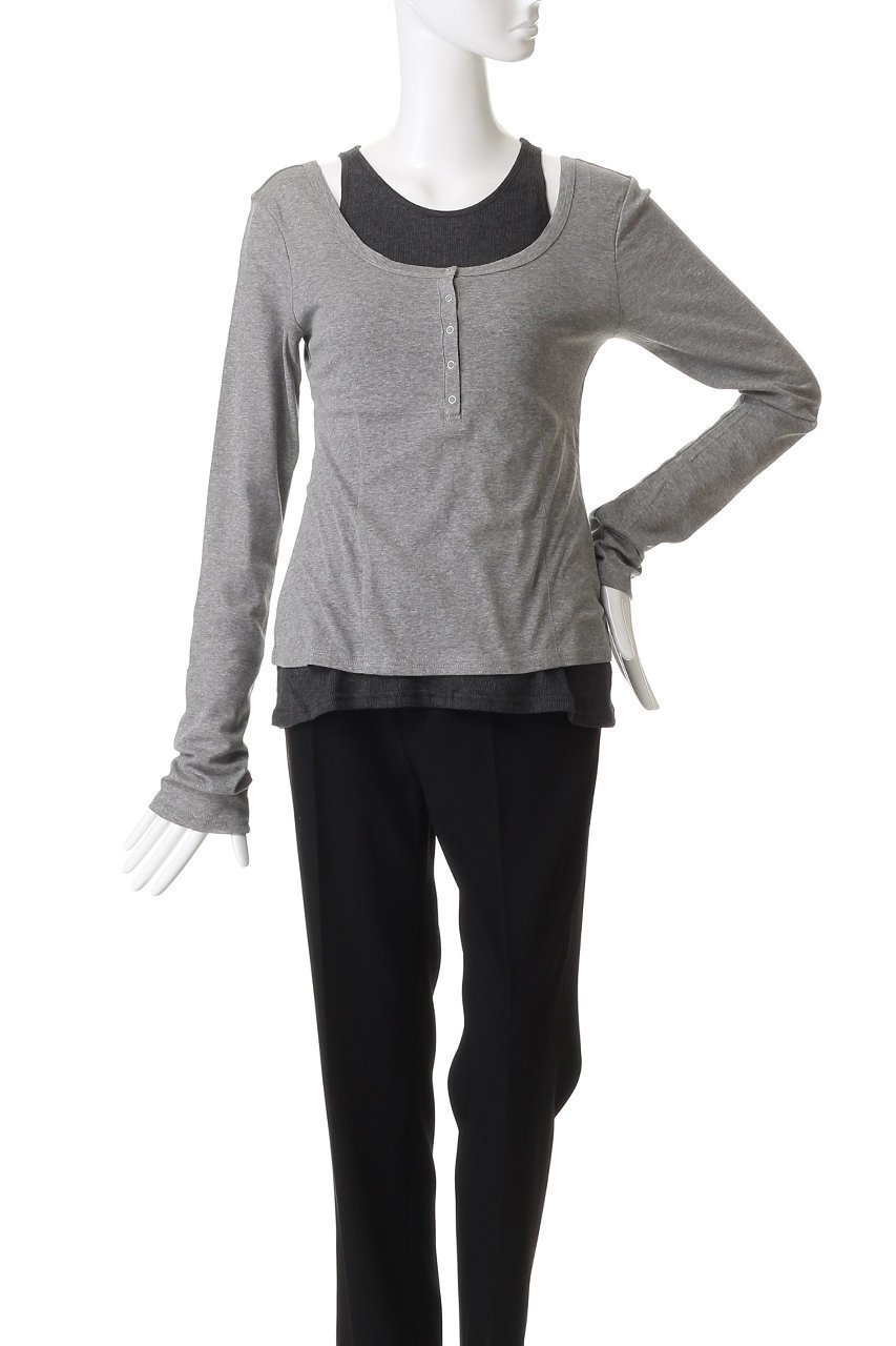【メゾンスペシャル/MAISON SPECIAL】のLayered Henley Neck Tops/レイヤードヘンリーネックトップス 人気、トレンドファッション・服の通販 founy(ファニー) ファッション Fashion レディースファッション Fashion for Women トップス・カットソー Cut & Sew Tops シャツ・ブラウス・オフィスカジュアル Elegant Blouses & Button-Ups ロングTシャツ・Tシャツ Longline T-Shirts & Tees カットソー・ベーシックTシャツ Cut-and-Sewn Tops / Stretch Tees & Basics シンプル Simple, Minimal スリーブ Sleeve, Long Sleeve / Short Sleeve ロング Long, Long-Length other-4|ID: prp329100004626369 ipo3291000000034187814