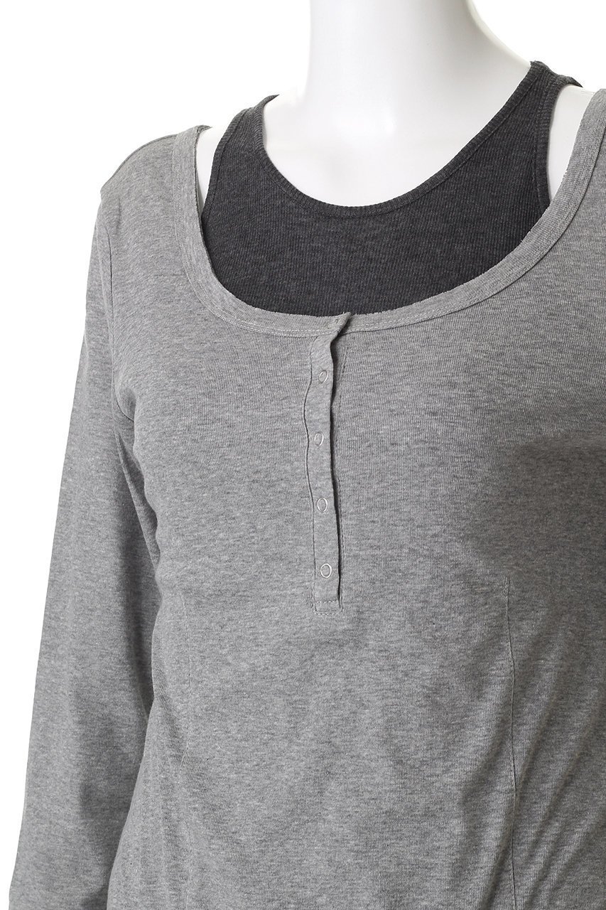 【メゾンスペシャル/MAISON SPECIAL】のLayered Henley Neck Tops/レイヤードヘンリーネックトップス 人気、トレンドファッション・服の通販 founy(ファニー) ファッション Fashion レディースファッション Fashion for Women トップス・カットソー Cut & Sew Tops シャツ・ブラウス・オフィスカジュアル Elegant Blouses & Button-Ups ロングTシャツ・Tシャツ Longline T-Shirts & Tees カットソー・ベーシックTシャツ Cut-and-Sewn Tops / Stretch Tees & Basics シンプル Simple, Minimal スリーブ Sleeve, Long Sleeve / Short Sleeve ロング Long, Long-Length other-7|ID: prp329100004626369 ipo3291000000034187817