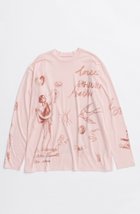 【メゾンスペシャル/MAISON SPECIAL】のDrawing Long Sleeve T-shirt/ドローイングロンTEE 人気、トレンドファッション・服の通販 founy(ファニー) ファッション Fashion レディースファッション Fashion for Women トップス・カットソー Cut & Sew Tops シャツ・ブラウス・オフィスカジュアル Elegant Blouses & Button-Ups ロングTシャツ・Tシャツ Longline T-Shirts & Tees カットソー・ベーシックTシャツ Cut-and-Sewn Tops / Stretch Tees & Basics 2025年 2025 2025-2026秋冬・A/W Autumn/Winter 2025–26 AW25–26 カットソー Cut and Sewn Top スリーブ Sleeve, Long Sleeve / Short Sleeve プリント Print, Printed Pattern ロング Long, Long-Length 再入荷 Restock / Back in Stock 秋 Autumn A/W・秋冬 Autumn/Winter thumbnail PNK(ピンク)|ID: prp329100004626374 ipo3291000000033244447