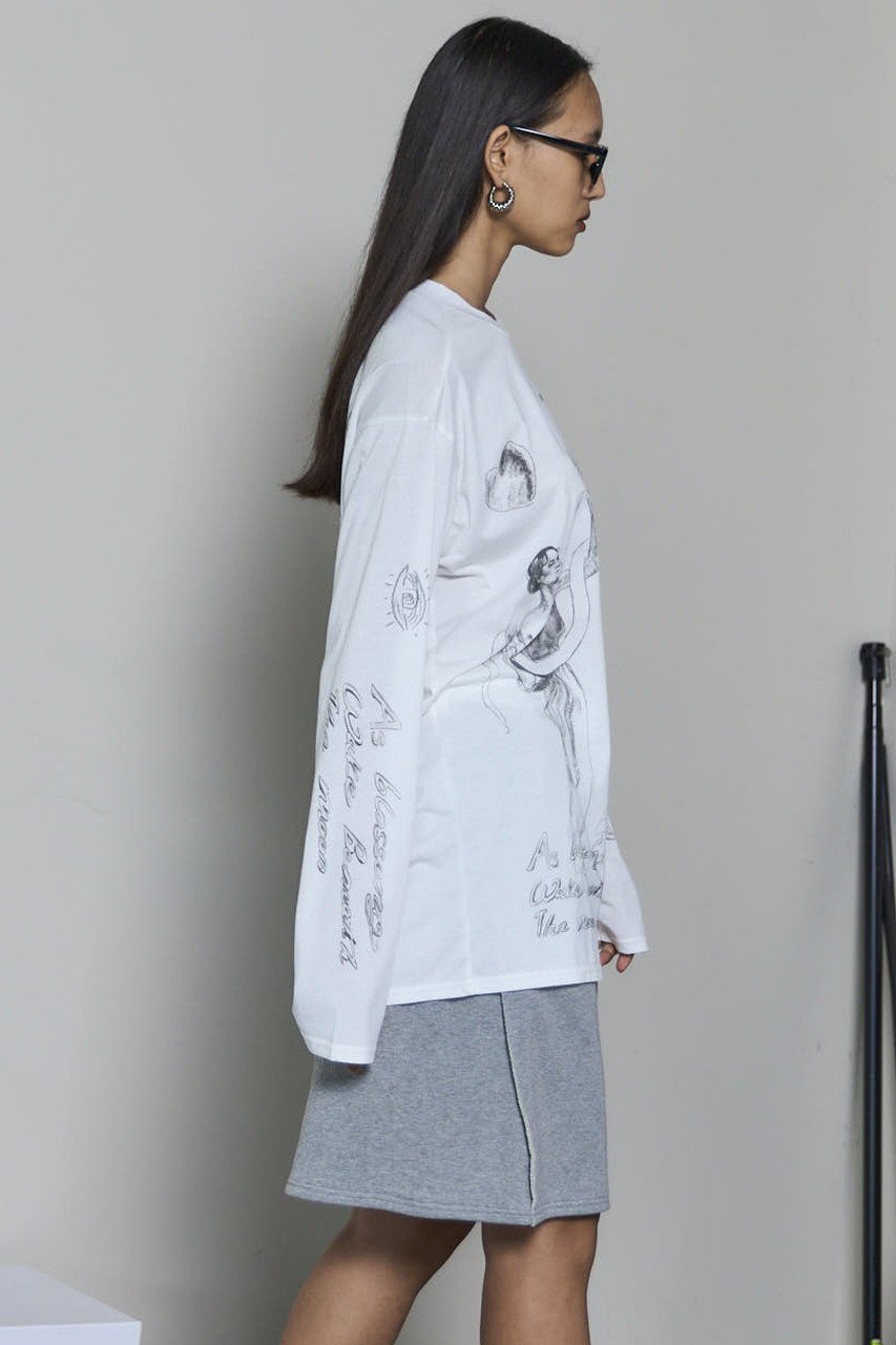 【メゾンスペシャル/MAISON SPECIAL】のDrawing Long Sleeve T-shirt/ドローイングロンTEE 人気、トレンドファッション・服の通販 founy(ファニー) 　ファッション　Fashion　レディースファッション　Fashion for Women　トップス・カットソー　Cut & Sew Tops　シャツ・ブラウス・オフィスカジュアル　Elegant Blouses & Button-Ups　ロングTシャツ・Tシャツ　Longline T-Shirts & Tees　カットソー・ベーシックTシャツ　Cut-and-Sewn Tops / Stretch Tees & Basics　2025年　2025　2025-2026秋冬・A/W　Autumn/Winter 2025–26 AW25–26　カットソー　Cut and Sewn Top　スリーブ　Sleeve, Long Sleeve / Short Sleeve　プリント　Print, Printed Pattern　ロング　Long, Long-Length　再入荷　Restock / Back in Stock　秋　Autumn　A/W・秋冬　Autumn/Winter　other-4|ID: prp329100004626374 ipo3291000000033244451