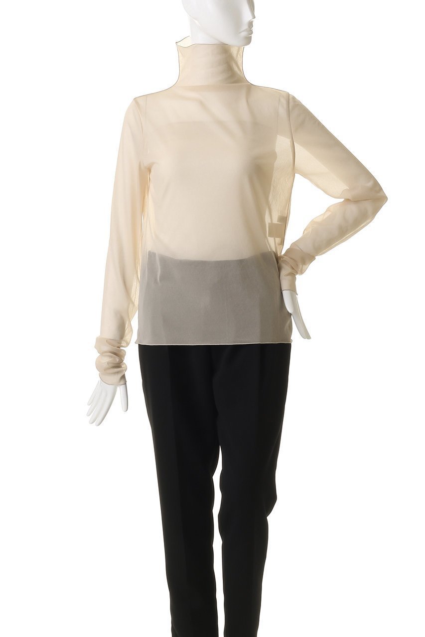 【デパリエ/DEPAREILLE】のシフォンハイネックトップ 人気、トレンドファッション・服の通販 founy(ファニー) 　ファッション　Fashion　レディースファッション　Fashion for Women　トップス・カットソー　Cut & Sew Tops　シャツ・ブラウス・オフィスカジュアル　Elegant Blouses & Button-Ups　ロングTシャツ・Tシャツ　Longline T-Shirts & Tees　カットソー・ベーシックTシャツ　Cut-and-Sewn Tops / Stretch Tees & Basics　インナー　Innerwear　キャミ　Camisole, Cami Top　シンプル　Simple, Minimal　スリーブ　Sleeve, Long Sleeve / Short Sleeve　タートルネック　Turtleneck, High Neck　トレンド　Trend, Trending Now　ビスチェ　Bustier, Corset Top　ロング　Long, Long-Length　エレガント 上品　Elegant　other-2|ID: prp329100004626375 ipo3291000000035451774