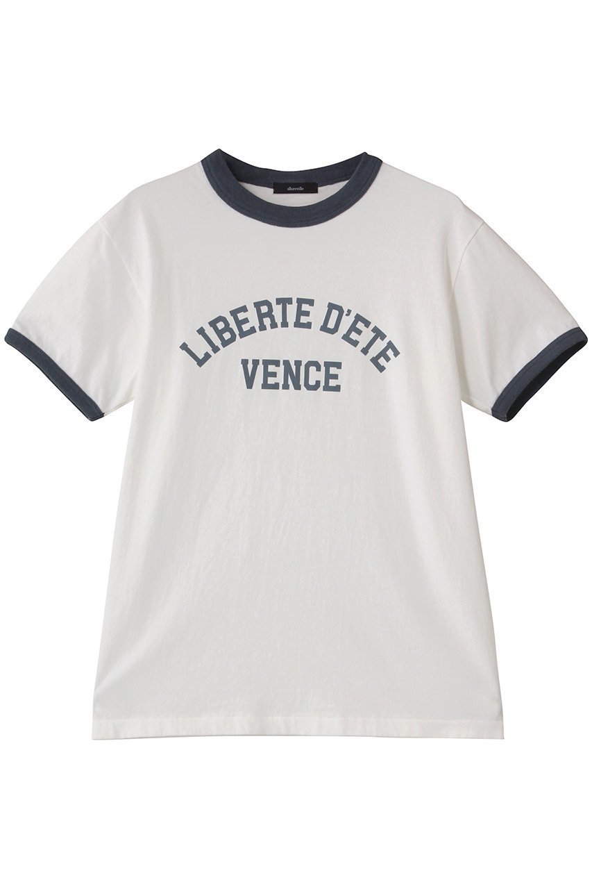 【アルアバイル/allureville】のヴィンテージライクリンガーTシャツ インテリア・キッズ・メンズ・レディースファッション・服の通販 founy(ファニー) 　ファッション　Fashion　レディースファッション　Fashion for Women　トップス・カットソー　Cut & Sew Tops　シャツ・ブラウス・オフィスカジュアル　Elegant Blouses & Button-Ups　ロングTシャツ・Tシャツ　Longline T-Shirts & Tees　カットソー・ベーシックTシャツ　Cut-and-Sewn Tops / Stretch Tees & Basics　ショート　Short, Short Length　シンプル　Simple, Minimal　スリーブ　Sleeve, Long Sleeve / Short Sleeve　デニム　Denim, Jeans Material　フロント　Front, Front Design　ヴィンテージ　Vintage Style　新作・新入荷　New Arrivals / New In　ネイビー|ID: prp329100004626379 ipo3291000000033244483