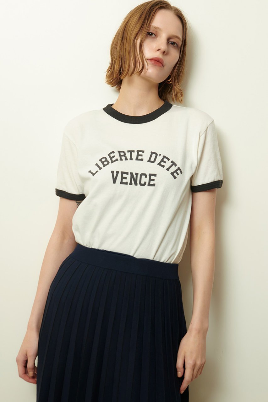 【アルアバイル/allureville】のヴィンテージライクリンガーTシャツ 人気、トレンドファッション・服の通販 founy(ファニー) 　ファッション　Fashion　レディースファッション　Fashion for Women　トップス・カットソー　Cut & Sew Tops　シャツ・ブラウス・オフィスカジュアル　Elegant Blouses & Button-Ups　ロングTシャツ・Tシャツ　Longline T-Shirts & Tees　カットソー・ベーシックTシャツ　Cut-and-Sewn Tops / Stretch Tees & Basics　ショート　Short, Short Length　シンプル　Simple, Minimal　スリーブ　Sleeve, Long Sleeve / Short Sleeve　デニム　Denim, Jeans Material　フロント　Front, Front Design　ヴィンテージ　Vintage Style　other-6|ID: prp329100004626379 ipo3291000000033758062