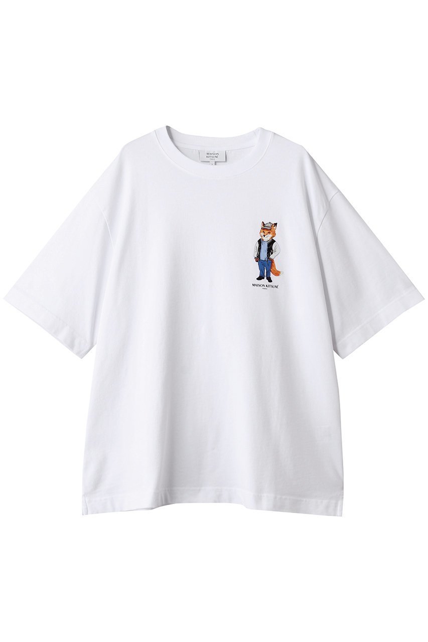 【メゾン キツネ/MAISON KITSUNE / MEN】の【MEN】DRESSED FOX オーバーサイズ Tシャツ インテリア・キッズ・メンズ・レディースファッション・服の通販 founy(ファニー) 　ファッション　Fashion　メンズファッション　Fashion for Men　トップス・カットソー　Cut & Sew Tops　メンズシャツ　Shirts　ショート　Short, Short Length　スリーブ　Sleeve, Long Sleeve / Short Sleeve　フォックス　Fox, Fox Fur　ボトム　Bottoms, Lower Wear　ホワイト|ID: prp329100004626386 ipo3291000000035663970