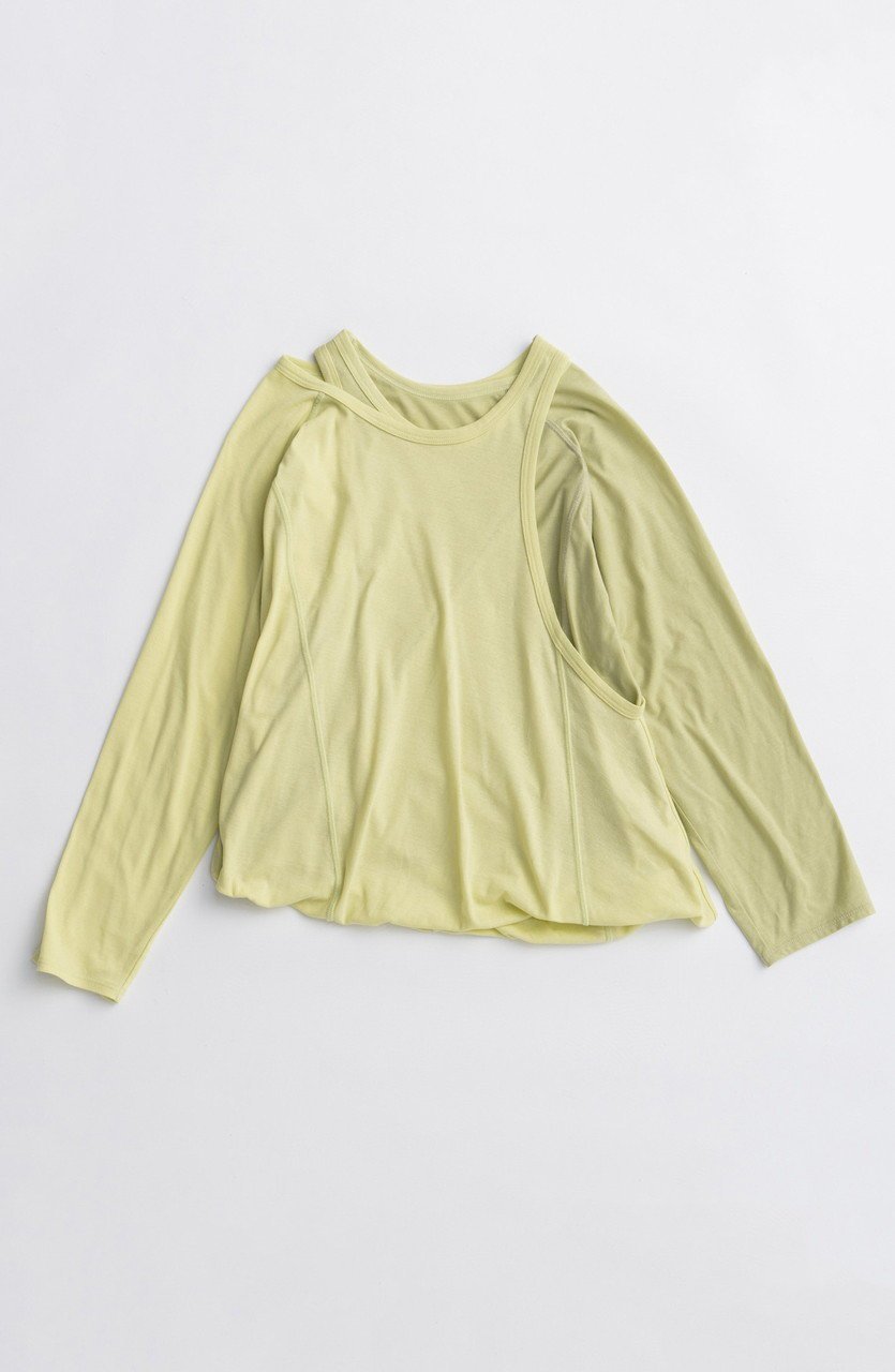 【メゾンスペシャル/MAISON SPECIAL】の2way Balloon Tops/2WAYバルーントップス インテリア・キッズ・メンズ・レディースファッション・服の通販 founy(ファニー) 　ファッション　Fashion　レディースファッション　Fashion for Women　トップス・カットソー　Cut & Sew Tops　シャツ・ブラウス・オフィスカジュアル　Elegant Blouses & Button-Ups　ロングTシャツ・Tシャツ　Longline T-Shirts & Tees　カットソー・ベーシックTシャツ　Cut-and-Sewn Tops / Stretch Tees & Basics　2025年　2025　2025-2026秋冬・A/W　Autumn/Winter 2025–26 AW25–26　インナー　Innerwear　スリーブ　Sleeve, Long Sleeve / Short Sleeve　ツイスト　Tweed, Tweed Fabric　ドッキング　Docking, Mixed Material　バルーン　Balloon, Balloon Silhouette　フィット　Fit, Slim Fit　ミックス　Mix, Mixed Style　ルーズ　Loose, Oversized　ロング　Long, Long-Length　A/W・秋冬　Autumn/Winter　LIME(ライム)|ID: prp329100004626390 ipo3291000000033244591