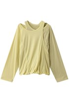 【メゾンスペシャル/MAISON SPECIAL】の2way Balloon Tops/2WAYバルーントップス 人気、トレンドファッション・服の通販 founy(ファニー) ファッション Fashion レディースファッション Fashion for Women トップス・カットソー Cut & Sew Tops シャツ・ブラウス・オフィスカジュアル Elegant Blouses & Button-Ups ロングTシャツ・Tシャツ Longline T-Shirts & Tees カットソー・ベーシックTシャツ Cut-and-Sewn Tops / Stretch Tees & Basics インナー Innerwear スリーブ Sleeve, Long Sleeve / Short Sleeve ツイスト Tweed, Tweed Fabric ドッキング Docking, Mixed Material バルーン Balloon, Balloon Silhouette フィット Fit, Slim Fit ミックス Mix, Mixed Style ルーズ Loose, Oversized ロング Long, Long-Length thumbnail LIME(ライム)|ID: prp329100004626390 ipo3291000000035451789
