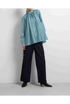 【ランバン オン ブルー/LANVIN en Bleu】のスタンドカラータックブラウス ライトグリーン|ID:prp329100004626405