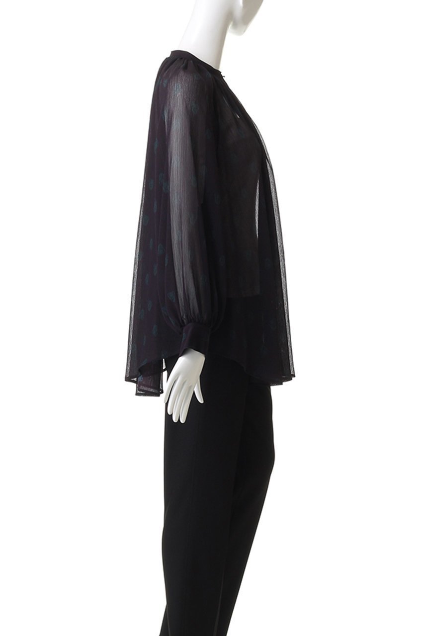 【ランバン オン ブルー/LANVIN en Bleu】のArt DECO 100e ブラウス 人気、トレンドファッション・服の通販 founy(ファニー) 　ファッション　Fashion　レディースファッション　Fashion for Women　トップス・カットソー　Cut & Sew Tops　シャツ・ブラウス・オフィスカジュアル　Elegant Blouses & Button-Ups　コレクション　Collection, Seasonal Line　シフォン　Chiffon, Lightweight Fabric　スリーブ　Sleeve, Long Sleeve / Short Sleeve　ファブリック　Fabric, Textile　プリント　Print, Printed Pattern　モダン　Modern, Contemporary　モチーフ　Motif, Design Theme　ラグジュアリー　Luxury, Elegant　ロング　Long, Long-Length　other-5|ID: prp329100004626406 ipo3291000000034133249