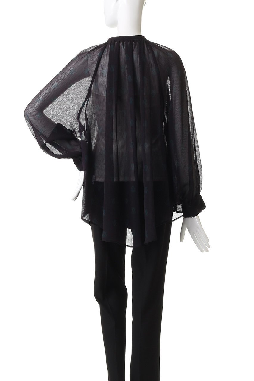 【ランバン オン ブルー/LANVIN en Bleu】のArt DECO 100e ブラウス 人気、トレンドファッション・服の通販 founy(ファニー) 　ファッション　Fashion　レディースファッション　Fashion for Women　トップス・カットソー　Cut & Sew Tops　シャツ・ブラウス・オフィスカジュアル　Elegant Blouses & Button-Ups　コレクション　Collection, Seasonal Line　シフォン　Chiffon, Lightweight Fabric　スリーブ　Sleeve, Long Sleeve / Short Sleeve　ファブリック　Fabric, Textile　プリント　Print, Printed Pattern　モダン　Modern, Contemporary　モチーフ　Motif, Design Theme　ラグジュアリー　Luxury, Elegant　ロング　Long, Long-Length　other-6|ID: prp329100004626406 ipo3291000000034133250