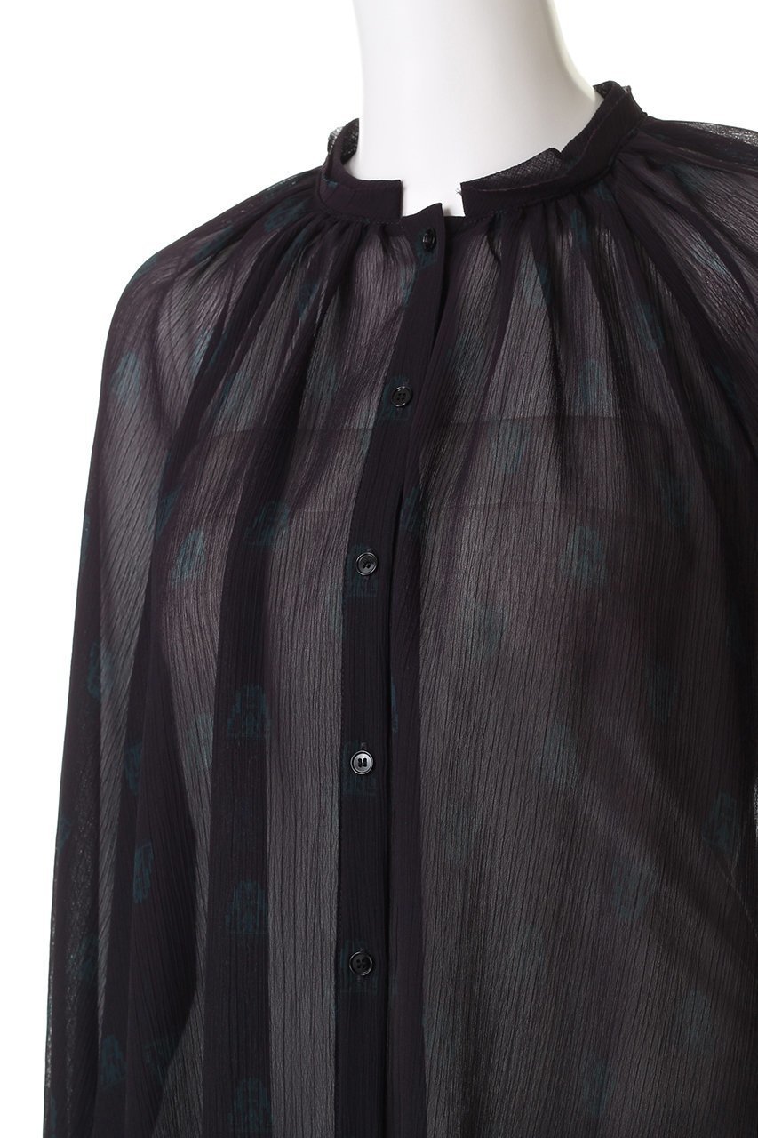 【ランバン オン ブルー/LANVIN en Bleu】のArt DECO 100e ブラウス 人気、トレンドファッション・服の通販 founy(ファニー) 　ファッション　Fashion　レディースファッション　Fashion for Women　トップス・カットソー　Cut & Sew Tops　シャツ・ブラウス・オフィスカジュアル　Elegant Blouses & Button-Ups　コレクション　Collection, Seasonal Line　シフォン　Chiffon, Lightweight Fabric　スリーブ　Sleeve, Long Sleeve / Short Sleeve　ファブリック　Fabric, Textile　プリント　Print, Printed Pattern　モダン　Modern, Contemporary　モチーフ　Motif, Design Theme　ラグジュアリー　Luxury, Elegant　ロング　Long, Long-Length　other-7|ID: prp329100004626406 ipo3291000000034133251