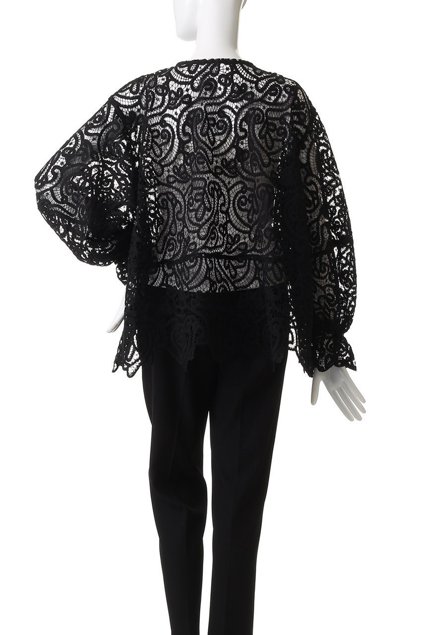 【ランバン オン ブルー/LANVIN en Bleu】のケミカルレースフレアブラウス 人気、トレンドファッション・服の通販 founy(ファニー) 　ファッション　Fashion　レディースファッション　Fashion for Women　トップス・カットソー　Cut & Sew Tops　シャツ・ブラウス・オフィスカジュアル　Elegant Blouses & Button-Ups　ケミカル　Chemical, Chemical Wash　スリーブ　Sleeve, Long Sleeve / Short Sleeve　フリル　Frill, Ruffle　フレア　Flare, Flared　フロント　Front, Front Design　モダン　Modern, Contemporary　レース　Lace, Lace Fabric　ロング　Long, Long-Length　other-4|ID: prp329100004626407 ipo3291000000036004121