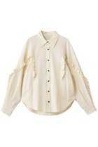 【ランバン オン ブルー/LANVIN en Bleu】のデニムフリルブラウス オフホワイト|ID: prp329100004626411 ipo3291000000035888443