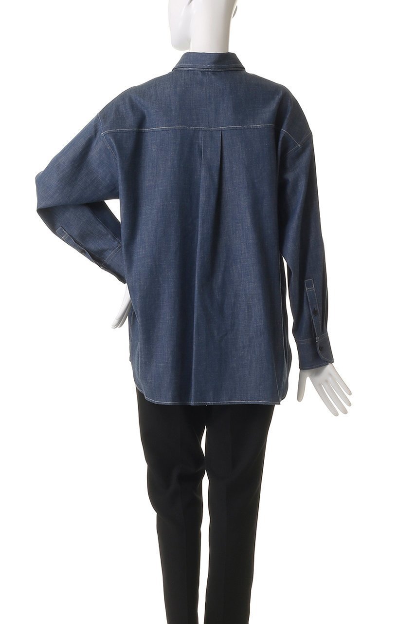【エブール/ebure】の【8/8 0:00販売開始】ライトオンスデニム ボウタイシャツ 人気、トレンドファッション・服の通販 founy(ファニー) 　ファッション　Fashion　レディースファッション　Fashion for Women　トップス・カットソー　Cut & Sew Tops　シャツ・ブラウス・オフィスカジュアル　Elegant Blouses & Button-Ups　2025年　2025　2025-2026秋冬・A/W　Autumn/Winter 2025–26 AW25–26　コンパクト　Compact, Small Size　スリーブ　Sleeve, Long Sleeve / Short Sleeve　デニム　Denim, Jeans Material　リボン　Ribbon, Bow　ロング　Long, Long-Length　ワンポイント　One Point, Statement Accent　A/W・秋冬　Autumn/Winter　羽織　Haori, Light Jacket　other-4|ID: prp329100004626413 ipo3291000000033244778