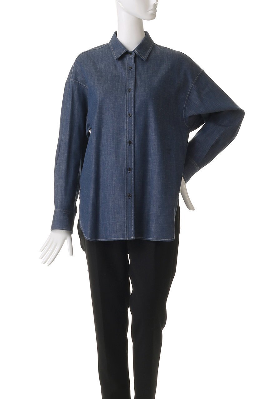 【エブール/ebure】の【8/8 0:00販売開始】ライトオンスデニム ボウタイシャツ 人気、トレンドファッション・服の通販 founy(ファニー) 　ファッション　Fashion　レディースファッション　Fashion for Women　トップス・カットソー　Cut & Sew Tops　シャツ・ブラウス・オフィスカジュアル　Elegant Blouses & Button-Ups　2025年　2025　2025-2026秋冬・A/W　Autumn/Winter 2025–26 AW25–26　コンパクト　Compact, Small Size　スリーブ　Sleeve, Long Sleeve / Short Sleeve　デニム　Denim, Jeans Material　リボン　Ribbon, Bow　ロング　Long, Long-Length　ワンポイント　One Point, Statement Accent　A/W・秋冬　Autumn/Winter　羽織　Haori, Light Jacket　other-7|ID: prp329100004626413 ipo3291000000033244784