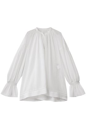 【アルアバイル/allureville】 ソフトオーガンジーブラウス人気、トレンドファッション・服の通販 founy(ファニー) ファッション Fashion レディースファッション Fashion for Women トップス・カットソー Cut & Sew Tops シャツ・ブラウス・オフィスカジュアル Elegant Blouses & Button-Ups エアリー Airy Texture オーガンジー Organza Fabric シャーリング Shirring, Ruched スリーブ Sleeve, Long Sleeve / Short Sleeve ヘムライン Hemline, Bottom Cut ボトム Bottoms, Lower Wear ロング Long, Long-Length エレガント 上品 Elegant 新作・新入荷 New Arrivals / New In |ID:prp329100004626424