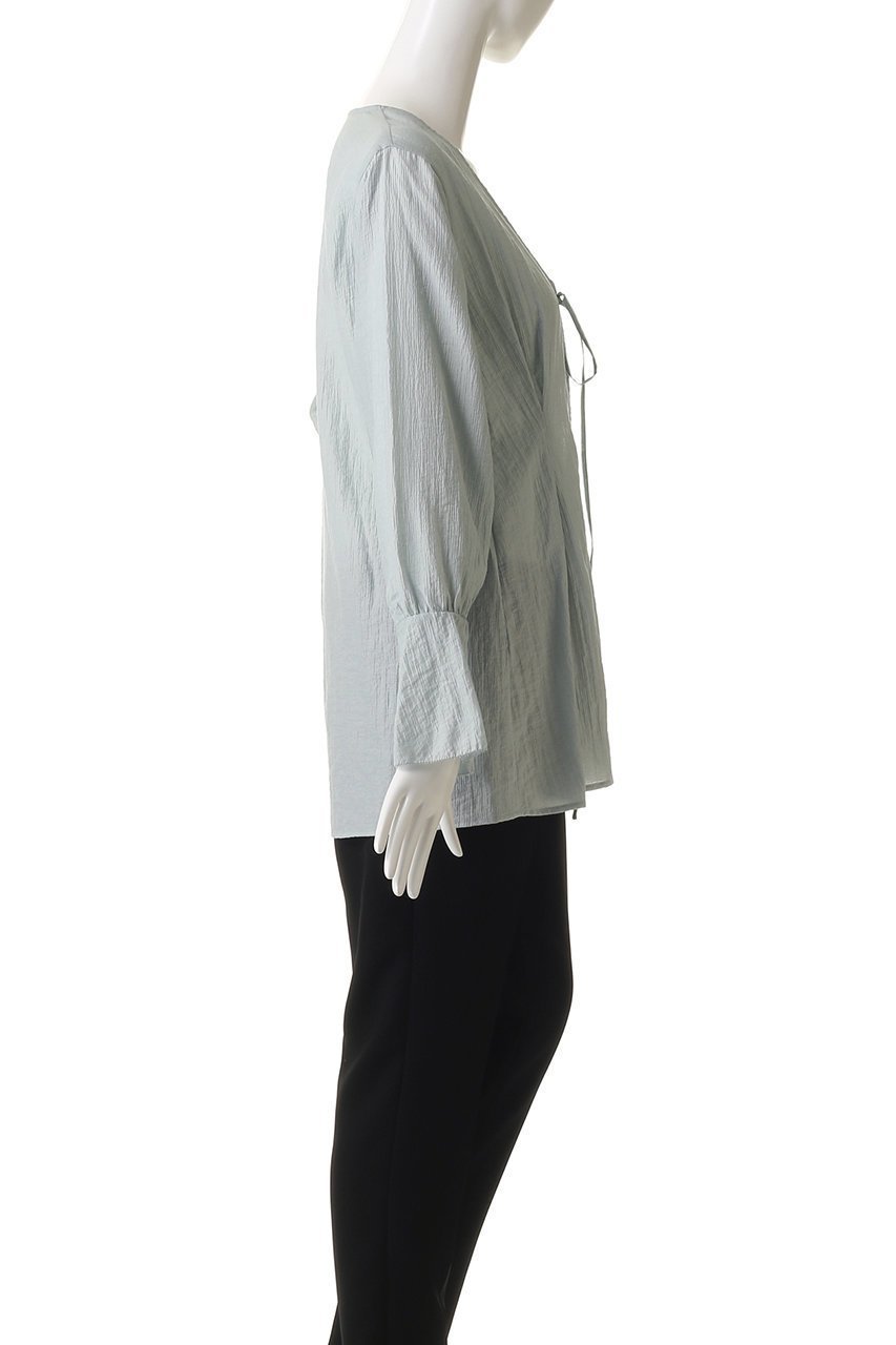 【マノフ/MANOF】のSHEER WASHER BLOUSE シャツ・ブラウス 人気、トレンドファッション・服の通販 founy(ファニー) ファッション Fashion レディースファッション Fashion for Women トップス・カットソー Cut & Sew Tops シャツ・ブラウス・オフィスカジュアル Elegant Blouses & Button-Ups スウェット / スエット Sweatshirt, Sweatwear スリーブ Sleeve, Long Sleeve / Short Sleeve デニム Denim, Jeans Material ミックス Mix, Mixed Style ランダム Random, Irregular リボン Ribbon, Bow ロング Long, Long-Length ワッシャー Washer, Crinkled Finish エレガント 上品 Elegant other-3|ID: prp329100004626427 ipo3291000000035394267