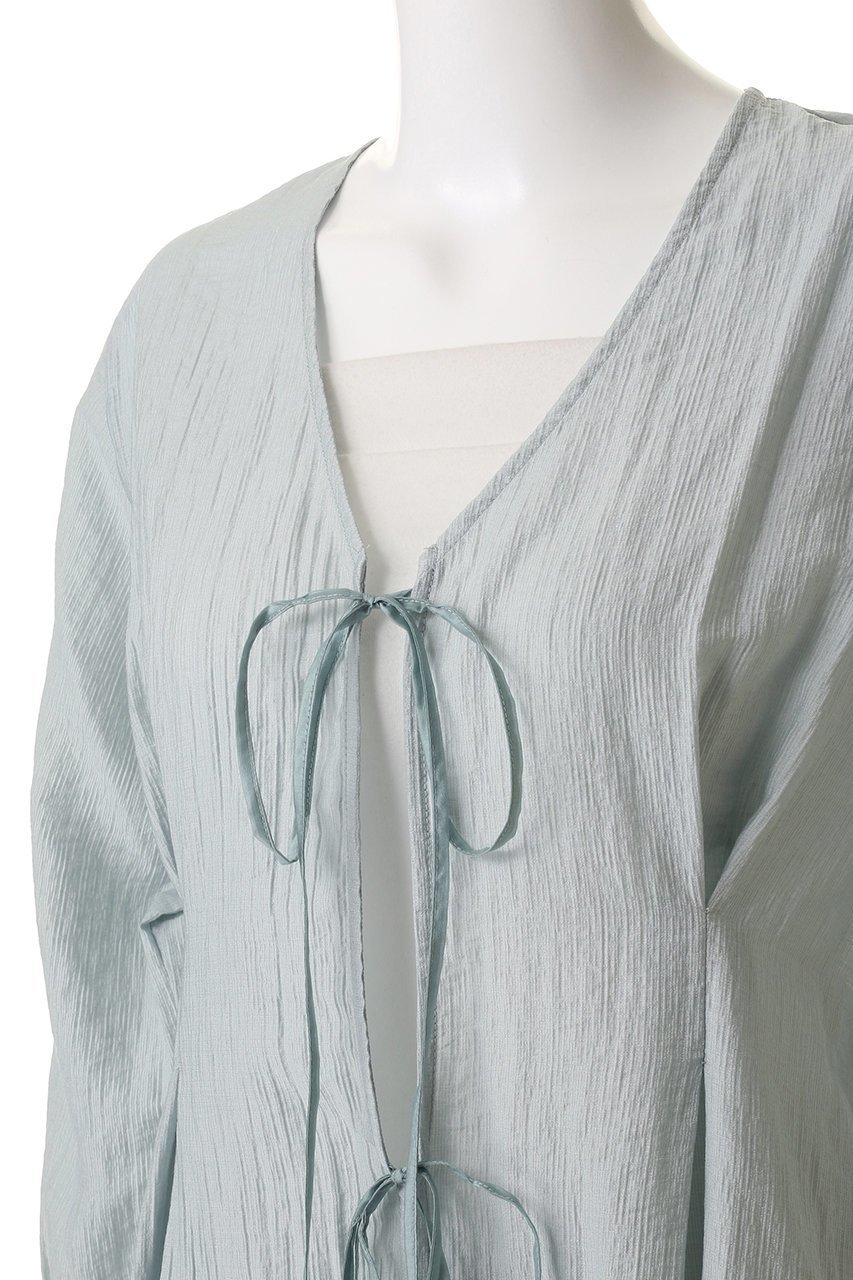 【マノフ/MANOF】のSHEER WASHER BLOUSE シャツ・ブラウス 人気、トレンドファッション・服の通販 founy(ファニー) ファッション Fashion レディースファッション Fashion for Women トップス・カットソー Cut & Sew Tops シャツ・ブラウス・オフィスカジュアル Elegant Blouses & Button-Ups スウェット / スエット Sweatshirt, Sweatwear スリーブ Sleeve, Long Sleeve / Short Sleeve デニム Denim, Jeans Material ミックス Mix, Mixed Style ランダム Random, Irregular リボン Ribbon, Bow ロング Long, Long-Length ワッシャー Washer, Crinkled Finish エレガント 上品 Elegant other-5|ID: prp329100004626427 ipo3291000000035394270