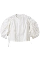 【マノフ/MANOF】のDRAWSTRING SLEEVE SHORT BLOUSE シャツ・ブラウス WHITE|ID: prp329100004626429 ipo3291000000036004137