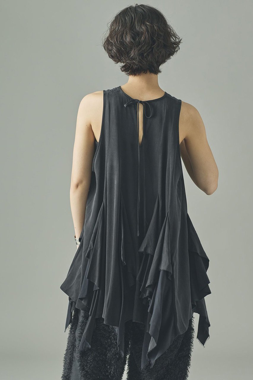 【カレンソロジー/Curensology】のサテンノースリーブブラウス 人気、トレンドファッション・服の通販 founy(ファニー) 　ファッション　Fashion　レディースファッション　Fashion for Women　トップス・カットソー　Cut & Sew Tops　キャミソール&ノースリーブ　Camisoles & Sleeveless Tops　シャツ・ブラウス・オフィスカジュアル　Elegant Blouses & Button-Ups　2025年　2025　2025-2026秋冬・A/W　Autumn/Winter 2025–26 AW25–26　おすすめ　Recommended / Our Picks　なめらか　Smooth, Silky Texture　ウォッシュ　Washed Finish　キュプラ　Cupro, Eco Fabric　サテン　Satin, Glossy Fabric　ノースリーブ　Sleeveless, No-Sleeve　ピーチ　Peach, Soft Touch　ランダム　Random, Irregular　リラックス　Relax, Relaxed Fit　日本製　Made In Japan　A/W・秋冬　Autumn/Winter　other-2|ID: prp329100004626436 ipo3291000000033244963