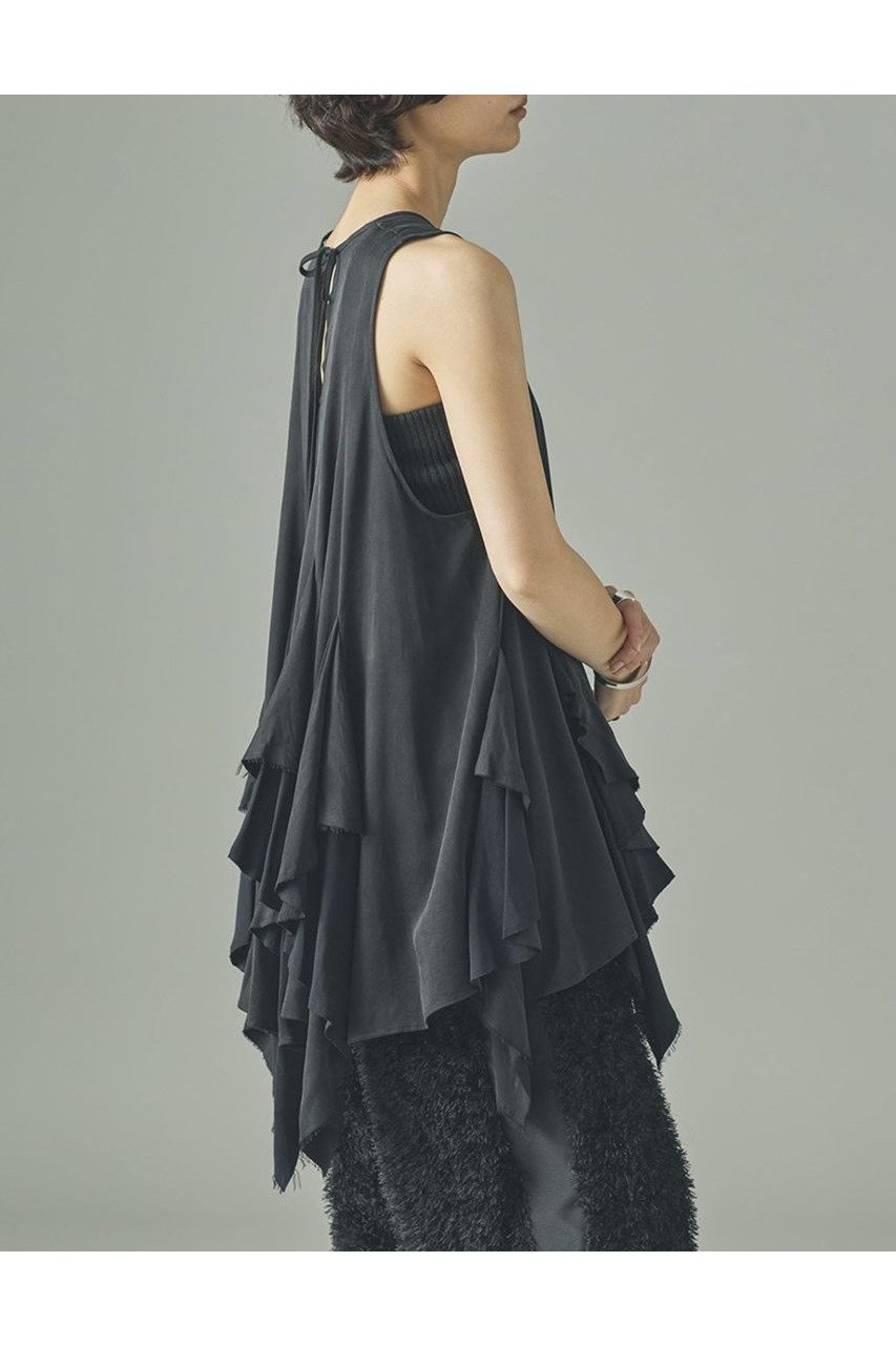 【カレンソロジー/Curensology】のサテンノースリーブブラウス 人気、トレンドファッション・服の通販 founy(ファニー) 　ファッション　Fashion　レディースファッション　Fashion for Women　トップス・カットソー　Cut & Sew Tops　キャミソール&ノースリーブ　Camisoles & Sleeveless Tops　シャツ・ブラウス・オフィスカジュアル　Elegant Blouses & Button-Ups　2025年　2025　2025-2026秋冬・A/W　Autumn/Winter 2025–26 AW25–26　おすすめ　Recommended / Our Picks　なめらか　Smooth, Silky Texture　ウォッシュ　Washed Finish　キュプラ　Cupro, Eco Fabric　サテン　Satin, Glossy Fabric　ノースリーブ　Sleeveless, No-Sleeve　ピーチ　Peach, Soft Touch　ランダム　Random, Irregular　リラックス　Relax, Relaxed Fit　日本製　Made In Japan　A/W・秋冬　Autumn/Winter　other-3|ID: prp329100004626436 ipo3291000000033244964