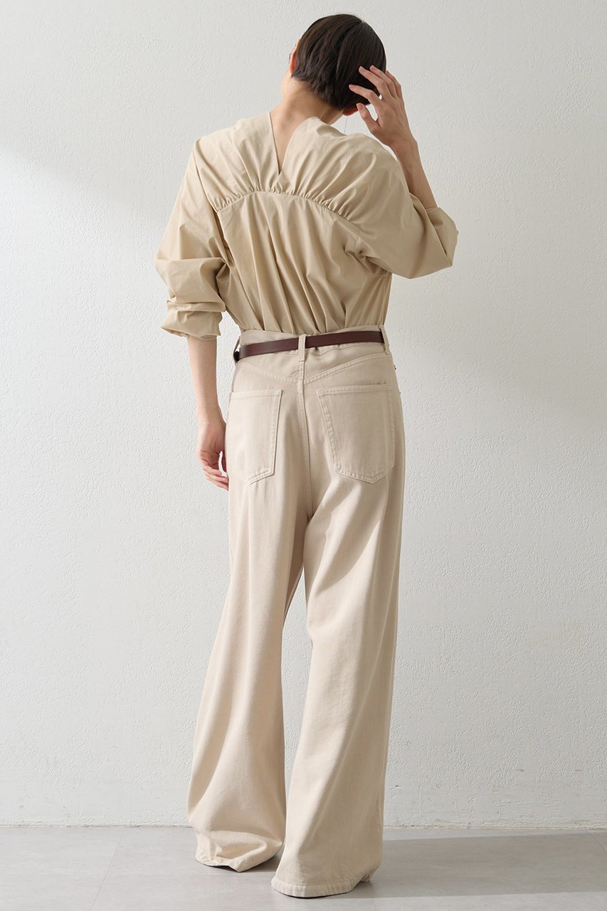 【ウィムガゼット/Whim Gazette】のVネックギャザーブラウス 人気、トレンドファッション・服の通販 founy(ファニー) 　ファッション　Fashion　レディースファッション　Fashion for Women　トップス・カットソー　Cut & Sew Tops　シャツ・ブラウス・オフィスカジュアル　Elegant Blouses & Button-Ups　Vネックトップス　V-Neck Tops / V-Cut Neckline Shirts　2025年　2025　2025-2026秋冬・A/W　Autumn/Winter 2025–26 AW25–26　ギャザー　Gathered, Ruffled　スリーブ　Sleeve, Long Sleeve / Short Sleeve　タイプライター　Typewriter Fabric, Crisp Cotton　フォルム　Silhouette, Form　ロング　Long, Long-Length　A/W・秋冬　Autumn/Winter　other-3|ID: prp329100004626438 ipo3291000000033244984
