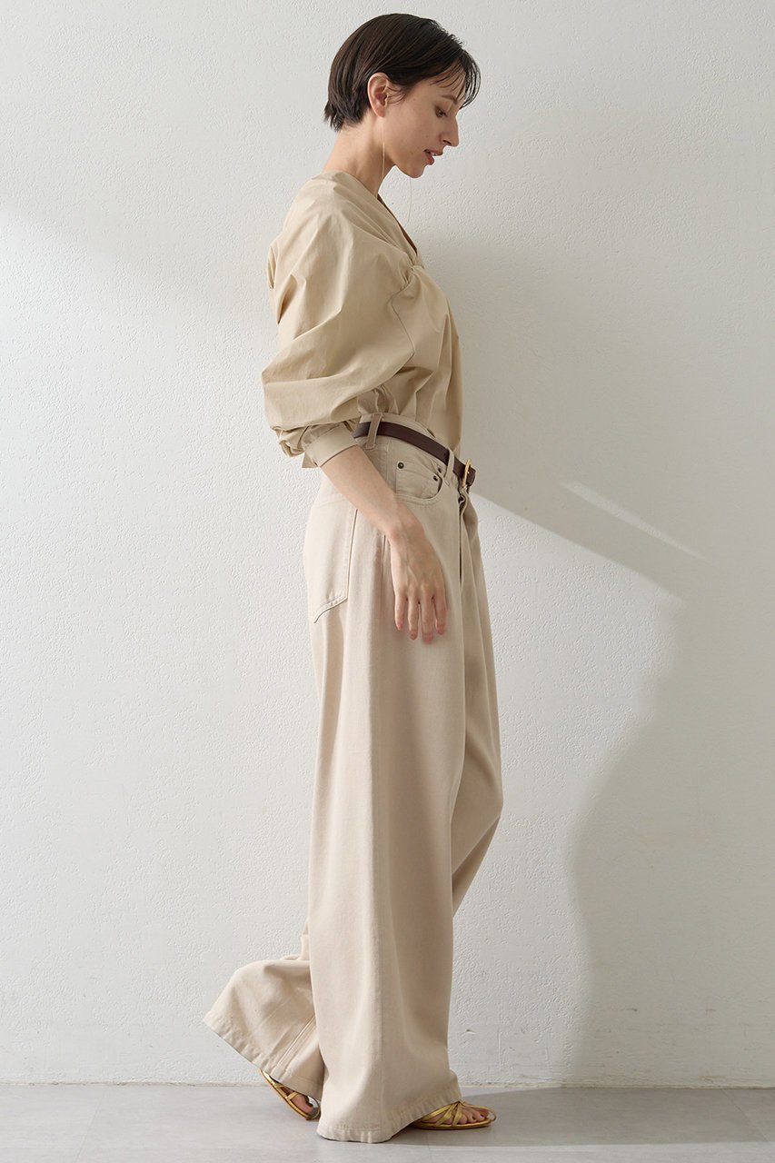 【ウィムガゼット/Whim Gazette】のVネックギャザーブラウス 人気、トレンドファッション・服の通販 founy(ファニー) 　ファッション　Fashion　レディースファッション　Fashion for Women　トップス・カットソー　Cut & Sew Tops　シャツ・ブラウス・オフィスカジュアル　Elegant Blouses & Button-Ups　Vネックトップス　V-Neck Tops / V-Cut Neckline Shirts　2025年　2025　2025-2026秋冬・A/W　Autumn/Winter 2025–26 AW25–26　ギャザー　Gathered, Ruffled　スリーブ　Sleeve, Long Sleeve / Short Sleeve　タイプライター　Typewriter Fabric, Crisp Cotton　フォルム　Silhouette, Form　ロング　Long, Long-Length　A/W・秋冬　Autumn/Winter　other-4|ID: prp329100004626438 ipo3291000000033244985