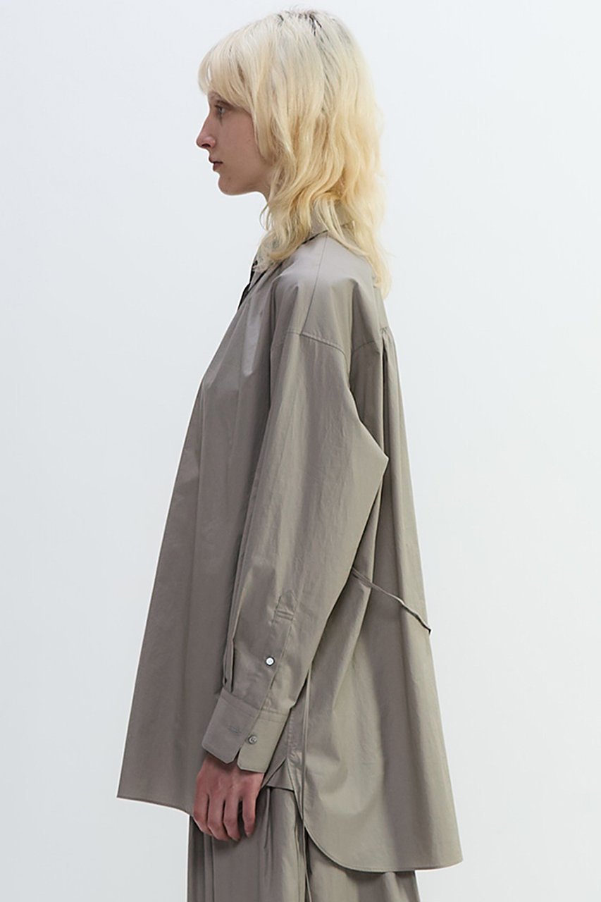 【プレインピープル/PLAIN PEOPLE】のコンパクトツイルギャザーディティールシャツ 人気、トレンドファッション・服の通販 founy(ファニー) 　ファッション　Fashion　レディースファッション　Fashion for Women　トップス・カットソー　Cut & Sew Tops　シャツ・ブラウス・オフィスカジュアル　Elegant Blouses & Button-Ups　2025年　2025　2025-2026秋冬・A/W　Autumn/Winter 2025–26 AW25–26　ギャザー　Gathered, Ruffled　シェイプ　Shape, Slim Fit　スタンド　Stand Collar, Upright Stand　スリーブ　Sleeve, Long Sleeve / Short Sleeve　ツイル　Twist, Twisted Detail　ドレープ　Drape, Draping Fabric　ループ　Loop, Loop Knit　ロング　Long, Long-Length　ヴィンテージ　Vintage Style　エレガント 上品　Elegant　秋　Autumn　A/W・秋冬　Autumn/Winter　other-2|ID: prp329100004626439 ipo3291000000033244993