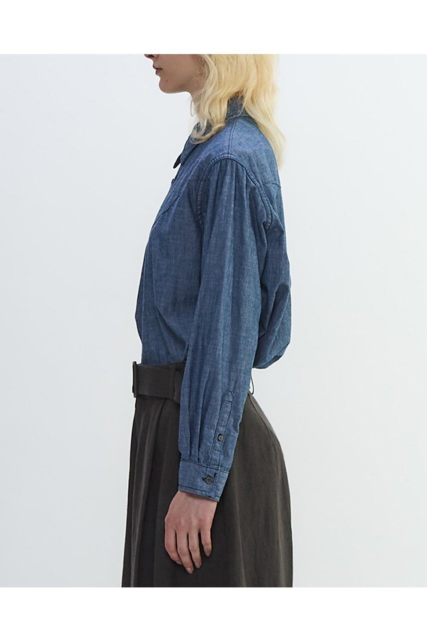 【プレインピープル/PLAIN PEOPLE】のダンガリーウエスタンシャツ 人気、トレンドファッション・服の通販 founy(ファニー) 　ファッション　Fashion　レディースファッション　Fashion for Women　トップス・カットソー　Cut & Sew Tops　シャツ・ブラウス・オフィスカジュアル　Elegant Blouses & Button-Ups　2025年　2025　2025-2026秋冬・A/W　Autumn/Winter 2025–26 AW25–26　おすすめ　Recommended / Our Picks　ウエスタン　Western Style　シンプル　Simple, Minimal　スリーブ　Sleeve, Long Sleeve / Short Sleeve　ヨーク　Yoke, Yoke Design　ロング　Long, Long-Length　A/W・秋冬　Autumn/Winter　other-2|ID: prp329100004626440 ipo3291000000033244999
