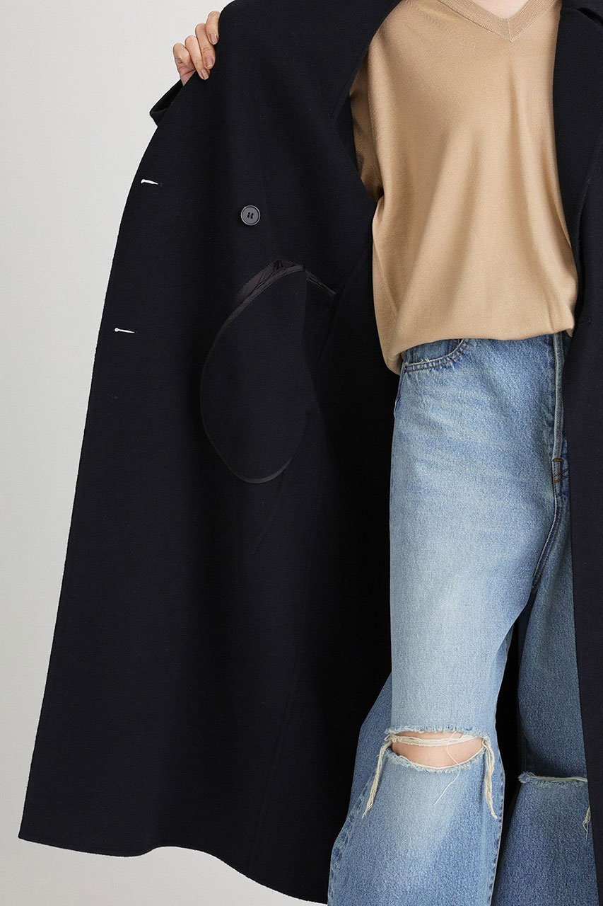 【ブリル/BRILL】のウールロングリバーコート 人気、トレンドファッション・服の通販 founy(ファニー) 　ファッション　Fashion　レディースファッション　Fashion for Women　アウター　Coat / Outerwear Collection　コート・ロングコート・ピーコート　Long Coats, Peacoats & More　ポケット　Pocket, Pocket Detail　ロング　Long, Long-Length　other-4|ID: prp329100004626441 ipo3291000000035451830