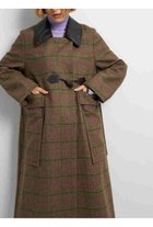【ランバン オン ブルー/LANVIN en Bleu】のチェックツイードコート カーキ|ID:prp329100004626443