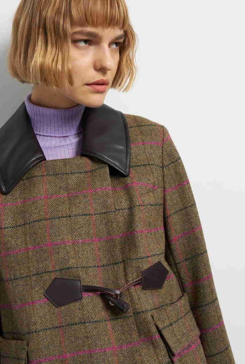 【ランバン オン ブルー/LANVIN en Bleu】のチェックツイードコート 人気、トレンドファッション・服の通販 founy(ファニー) 　ファッション　Fashion　レディースファッション　Fashion for Women　アウター　Coat / Outerwear Collection　コート・ロングコート・ピーコート　Long Coats, Peacoats & More　2025年　2025　2025-2026秋冬・A/W　Autumn/Winter 2025–26 AW25–26　クラシカル　Classical, Vintage-Inspired　ショート　Short, Short Length　ツイード　Twill, Twill Weave　ファブリック　Fabric, Textile　A/W・秋冬　Autumn/Winter　other-6|ID: prp329100004626443 ipo3291000000033245026