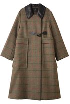 【ランバン オン ブルー/LANVIN en Bleu】のチェックツイードコート カーキ|ID: prp329100004626443 ipo3291000000036100874