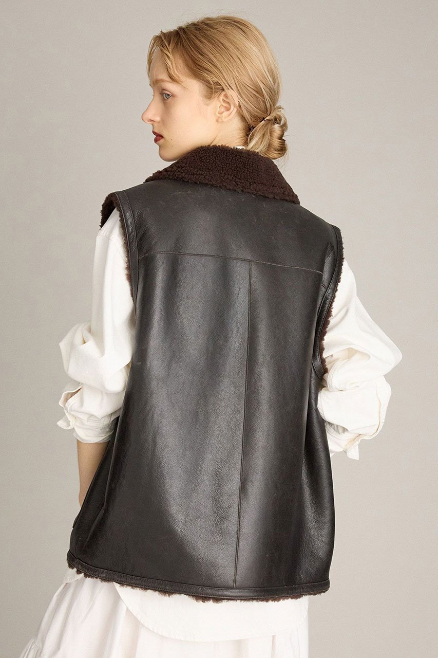 【ブリル/BRILL】のCRACKムートンベスト 人気、トレンドファッション・服の通販 founy(ファニー) 　ファッション　Fashion　レディースファッション　Fashion for Women　アウター　Coat / Outerwear Collection　レディースジャケット・軽アウター　Jackets　2025年　2025　2025-2026秋冬・A/W　Autumn/Winter 2025–26 AW25–26　ジャケット　Jacket, Outerwear　ベスト　Vest, Waistcoat　ムートン　Shearling, Mouton　エレガント 上品　Elegant　A/W・秋冬　Autumn/Winter　other-3|ID: prp329100004626444 ipo3291000000033245032