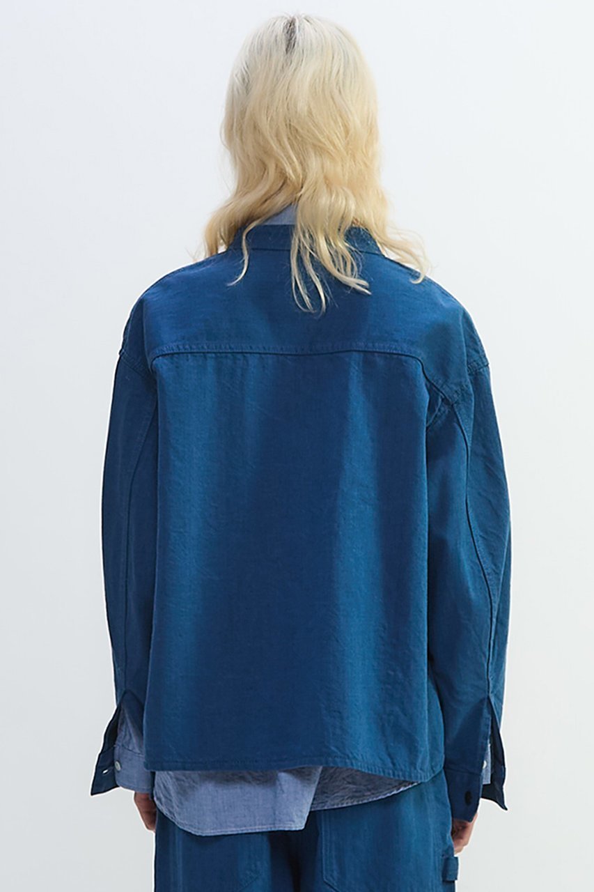 【プレインピープル/PLAIN PEOPLE】のデニムバンドカラーブルゾン 人気、トレンドファッション・服の通販 founy(ファニー) 　ファッション　Fashion　レディースファッション　Fashion for Women　アウター　Coat / Outerwear Collection　レディースジャケット・軽アウター　Jackets　ブルゾンジャケット・スポーティアウター　Blouson Jackets　2025年　2025　2025-2026秋冬・A/W　Autumn/Winter 2025–26 AW25–26　インディゴ　Indigo Denim　ジャケット　Jacket, Outerwear　デニム　Denim, Jeans Material　ブルゾン　Blouson, Bomber Jacket　別注　Limited Edition, Custom Order　A/W・秋冬　Autumn/Winter　other-3|ID: prp329100004626447 ipo3291000000033245061