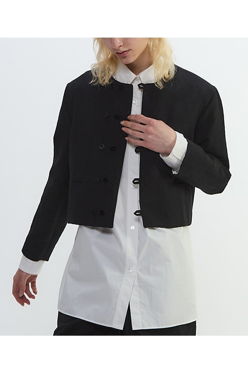 【プレインピープル/PLAIN PEOPLE】のリネンウールタンブラーワッシャーショートジャケット 人気、トレンドファッション・服の通販 founy(ファニー) 　ファッション　Fashion　レディースファッション　Fashion for Women　アウター　Coat / Outerwear Collection　レディースジャケット・軽アウター　Jackets　2025年　2025　2025-2026秋冬・A/W　Autumn/Winter 2025–26 AW25–26　おすすめ　Recommended / Our Picks　ジャケット　Jacket, Outerwear　ダブル　Double, Double-Breasted　フロント　Front, Front Design　ミリタリー　Military, Army Style　リネン　Linen, Linen Fabric　ワッシャー　Washer, Crinkled Finish　A/W・秋冬　Autumn/Winter　other-4|ID: prp329100004626449 ipo3291000000033245077