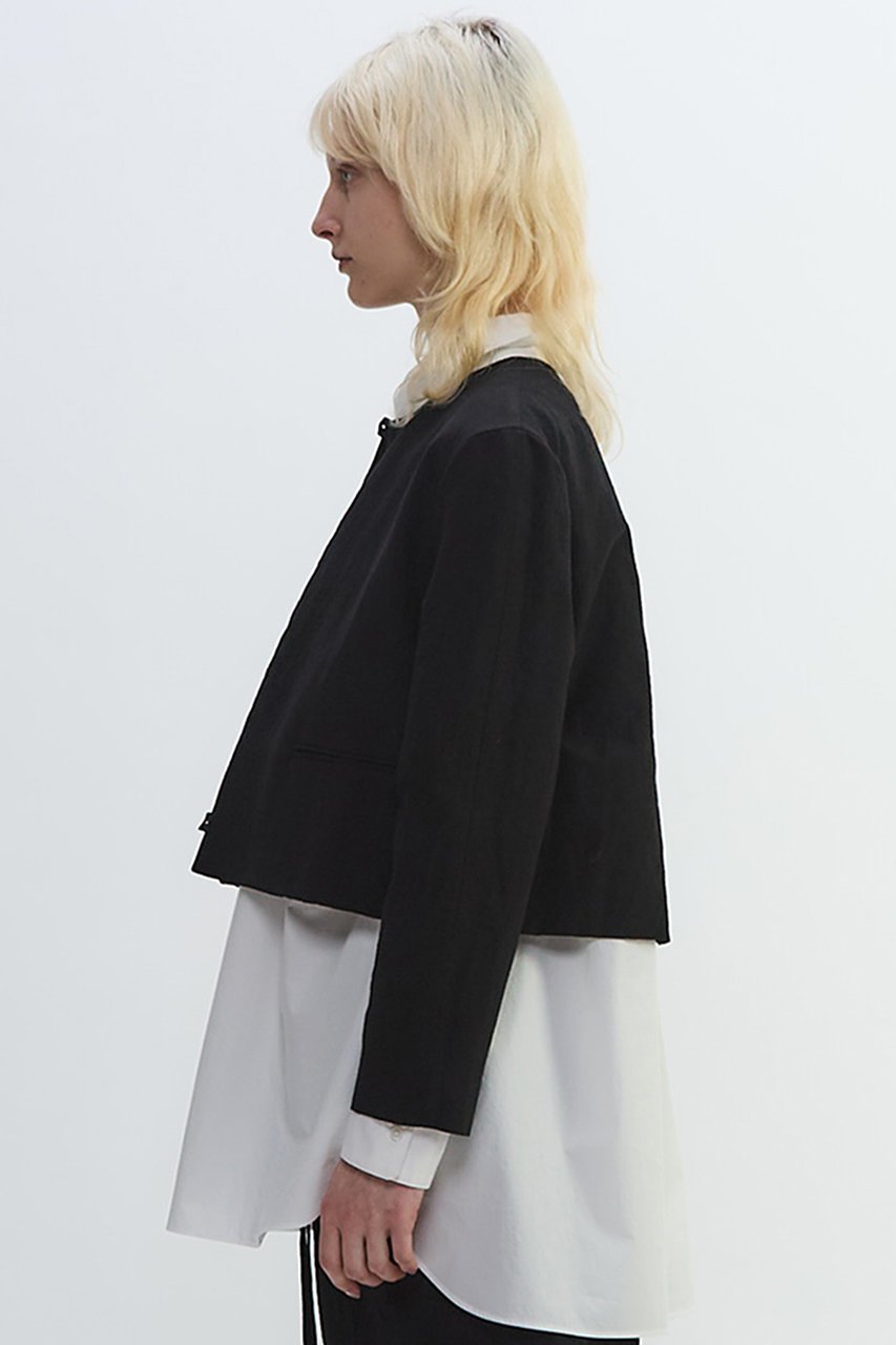 【プレインピープル/PLAIN PEOPLE】のリネンウールタンブラーワッシャーショートジャケット 人気、トレンドファッション・服の通販 founy(ファニー) 　ファッション　Fashion　レディースファッション　Fashion for Women　アウター　Coat / Outerwear Collection　レディースジャケット・軽アウター　Jackets　おすすめ　Recommended / Our Picks　ジャケット　Jacket, Outerwear　ダブル　Double, Double-Breasted　フロント　Front, Front Design　ミリタリー　Military, Army Style　リネン　Linen, Linen Fabric　ワッシャー　Washer, Crinkled Finish　other-2|ID: prp329100004626449 ipo3291000000036151280