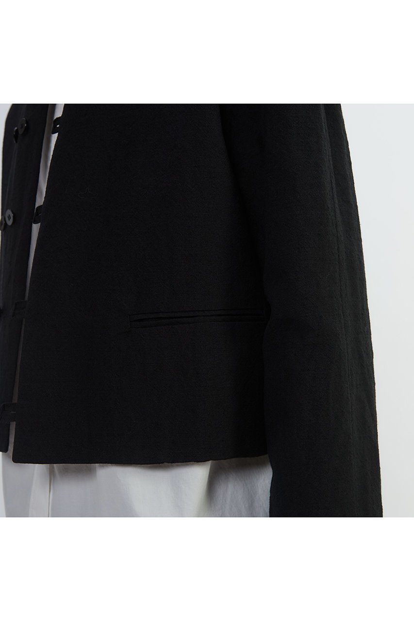 【プレインピープル/PLAIN PEOPLE】のリネンウールタンブラーワッシャーショートジャケット 人気、トレンドファッション・服の通販 founy(ファニー) 　ファッション　Fashion　レディースファッション　Fashion for Women　アウター　Coat / Outerwear Collection　レディースジャケット・軽アウター　Jackets　おすすめ　Recommended / Our Picks　ジャケット　Jacket, Outerwear　ダブル　Double, Double-Breasted　フロント　Front, Front Design　ミリタリー　Military, Army Style　リネン　Linen, Linen Fabric　ワッシャー　Washer, Crinkled Finish　other-6|ID: prp329100004626449 ipo3291000000036151284