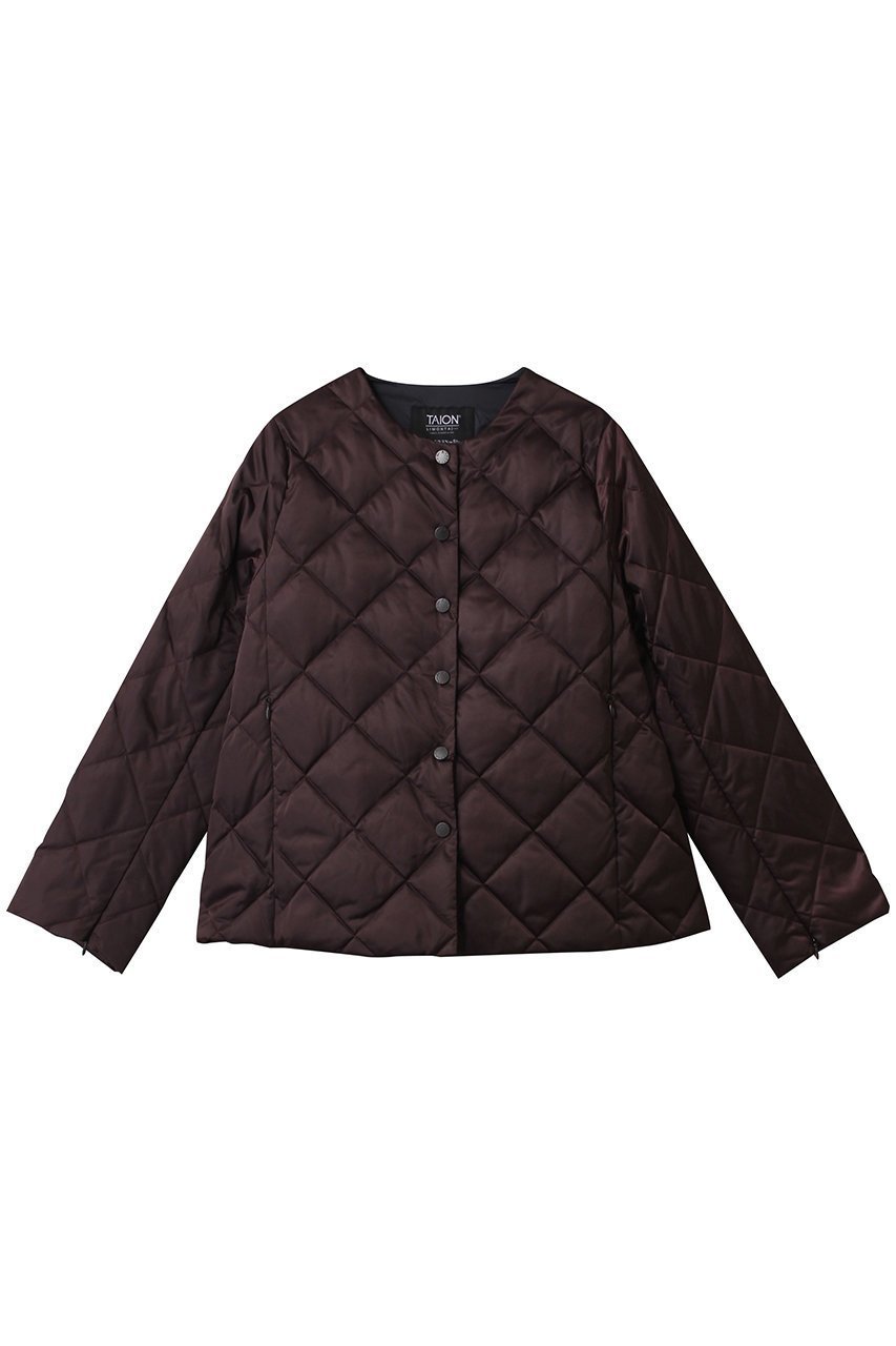 【ランバン オン ブルー/LANVIN en Bleu】のTAIONxLIMONTA East ジャケット インテリア・キッズ・メンズ・レディースファッション・服の通販 founy(ファウニー) 　ファッション　Fashion　レディースファッション　Fashion for Women　アウター　Coat / Outerwear Collection　レディースジャケット・軽アウター　Jackets　イタリア　Italy　エレガント 上品　Elegant　サテン　Satin, Glossy Fabric　ジャケット　Jacket, Outerwear　スリット　Slit, Slit Detail　ダウン　Down, Puffer　ファブリック　Fabric, Textile　ミドル　Middle Length, Mid Height　ラグジュアリー　Luxury, Elegant　ブラウン|ID: prp329100004626454 ipo3291000000036501406