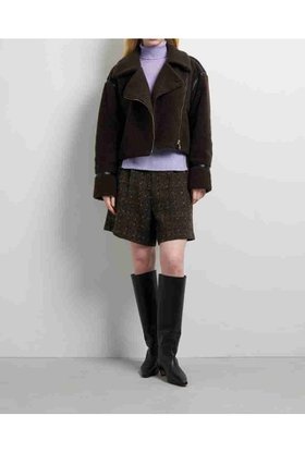 【ランバン オン ブルー/LANVIN en Bleu】のボアライダースジャケット 人気、トレンドファッション・服の通販 founy(ファニー) ファッション Fashion レディースファッション Fashion for Women アウター Coat / Outerwear Collection レディースジャケット・軽アウター Jackets ライダースジャケット / レザースタイル Riders Jackets & Biker Style 2025年 2025 2025-2026秋冬・A/W Autumn/Winter 2025–26 AW25–26 クール Cool, Chic ジャケット Jacket, Outerwear ダウン Down, Puffer チャーム Charm, Pendant バランス Balance, Style Balance ファブリック Fabric, Textile メタル Metal, Metal Parts エレガント 上品 Elegant A/W・秋冬 Autumn/Winter |ID:prp329100004626455