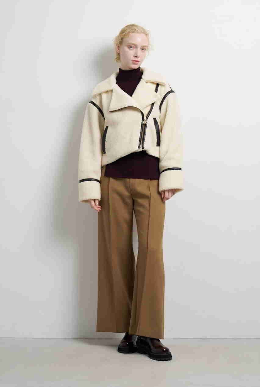 【ランバン オン ブルー/LANVIN en Bleu】のボアライダースジャケット 人気、トレンドファッション・服の通販 founy(ファニー) 　ファッション　Fashion　レディースファッション　Fashion for Women　アウター　Coat / Outerwear Collection　レディースジャケット・軽アウター　Jackets　ライダースジャケット / レザースタイル　Riders Jackets & Biker Style　2025年　2025　2025-2026秋冬・A/W　Autumn/Winter 2025–26 AW25–26　クール　Cool, Chic　ジャケット　Jacket, Outerwear　ダウン　Down, Puffer　チャーム　Charm, Pendant　バランス　Balance, Style Balance　ファブリック　Fabric, Textile　メタル　Metal, Metal Parts　エレガント 上品　Elegant　A/W・秋冬　Autumn/Winter　other-5|ID: prp329100004626455 ipo3291000000033245135
