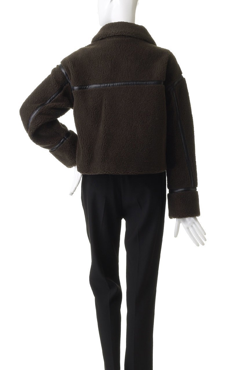 【ランバン オン ブルー/LANVIN en Bleu】のボアライダースジャケット 人気、トレンドファッション・服の通販 founy(ファニー) 　ファッション　Fashion　レディースファッション　Fashion for Women　アウター　Coat / Outerwear Collection　レディースジャケット・軽アウター　Jackets　ライダースジャケット / レザースタイル　Riders Jackets & Biker Style　クール　Cool, Chic　ジャケット　Jacket, Outerwear　ダウン　Down, Puffer　チャーム　Charm, Pendant　バランス　Balance, Style Balance　ファブリック　Fabric, Textile　メタル　Metal, Metal Parts　エレガント 上品　Elegant　再入荷　Restock / Back in Stock　other-7|ID: prp329100004626455 ipo3291000000034144403