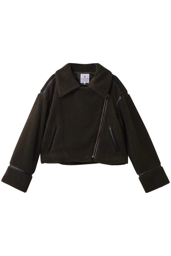 【ランバン オン ブルー/LANVIN en Bleu】のボアライダースジャケット インテリア・キッズ・メンズ・レディースファッション・服の通販 founy(ファニー) https://founy.com/ ファッション Fashion レディースファッション Fashion for Women アウター Coat / Outerwear Collection レディースジャケット・軽アウター Jackets ライダースジャケット / レザースタイル Riders Jackets & Biker Style クール Cool, Chic ジャケット Jacket, Outerwear ダウン Down, Puffer チャーム Charm, Pendant バランス Balance, Style Balance ファブリック Fabric, Textile メタル Metal, Metal Parts エレガント 上品 Elegant |ID: prp329100004626455 ipo3291000000036004156