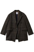 【ランバン オン ブルー/LANVIN en Bleu】のツイードメルトン テーラードジャケット カーキ|ID: prp329100004626456 ipo3291000000035888619