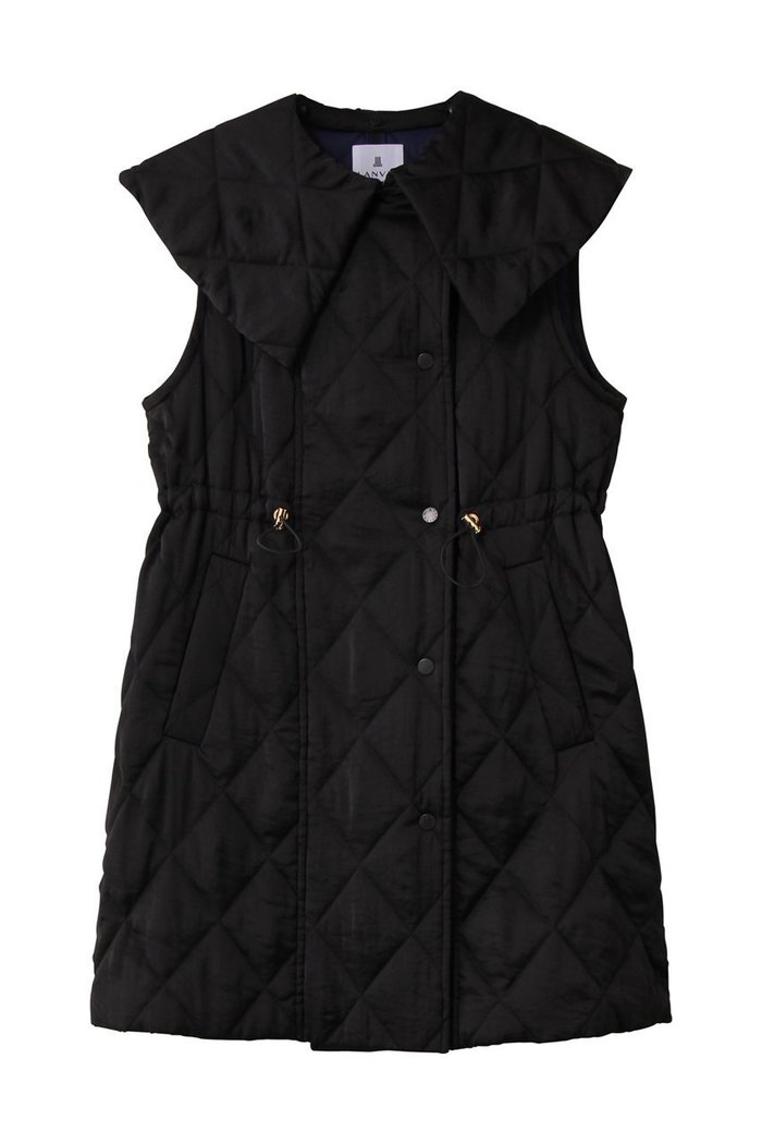 【ランバン オン ブルー/LANVIN en Bleu】のビッグカラーキルティングベスト インテリア・キッズ・メンズ・レディースファッション・服の通販 founy(ファニー) https://founy.com/ ファッション Fashion レディースファッション Fashion for Women アウター Coat / Outerwear Collection レディースジャケット・軽アウター Jackets キルティング Quilted, Quilting サテン Satin, Glossy Fabric ジャケット Jacket, Outerwear ドローコード Drawcord, Drawstring Cord ファブリック Fabric, Textile ベスト Vest, Waistcoat メタル Metal, Metal Parts ラグジュアリー Luxury, Elegant エレガント 上品 Elegant |ID: prp329100004626457 ipo3291000000035771196