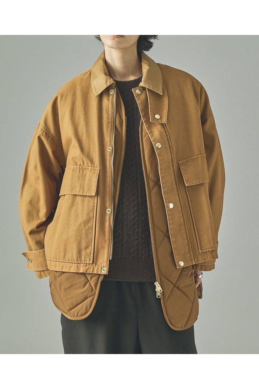 【カレンソロジー/Curensology】のコットンワークブルゾン インテリア・キッズ・メンズ・レディースファッション・服の通販 founy(ファニー) 　ファッション　Fashion　レディースファッション　Fashion for Women　アウター　Coat / Outerwear Collection　レディースジャケット・軽アウター　Jackets　ブルゾンジャケット・スポーティアウター　Blouson Jackets　インナー　Innerwear　キルティング　Quilted, Quilting　サテン　Satin, Glossy Fabric　ショート　Short, Short Length　ジャケット　Jacket, Outerwear　バランス　Balance, Style Balance　フロント　Front, Front Design　ブルゾン　Blouson, Bomber Jacket　ベスト　Vest, Waistcoat　ポケット　Pocket, Pocket Detail　ワーク　Workwear, Utility Style　ヴィンテージ　Vintage Style　再入荷　Restock / Back in Stock　キャメル|ID: prp329100004626459 ipo3291000000033245173